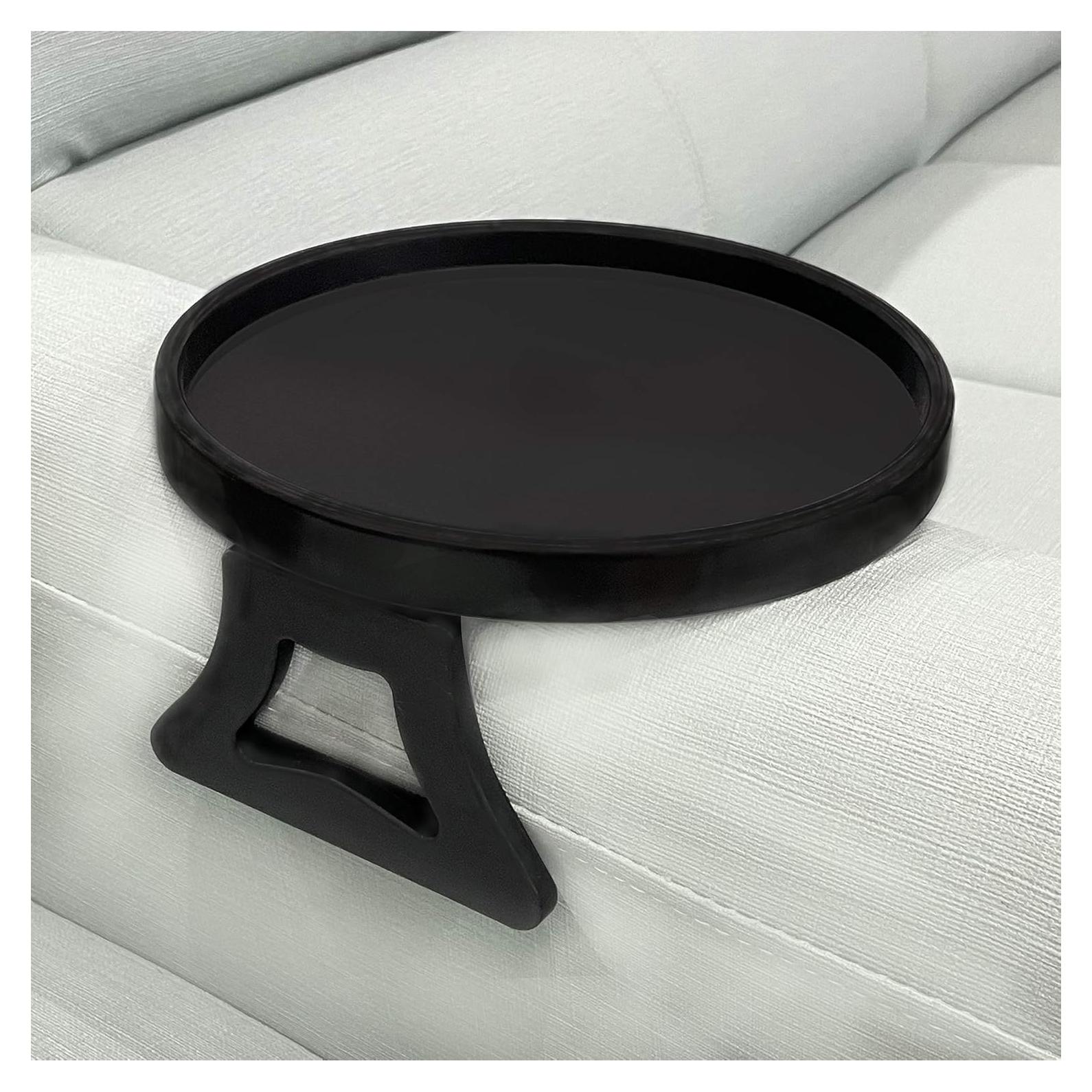 Mesa Lateral Clip de Brazo NDL para Bebidas y Controles - Negro