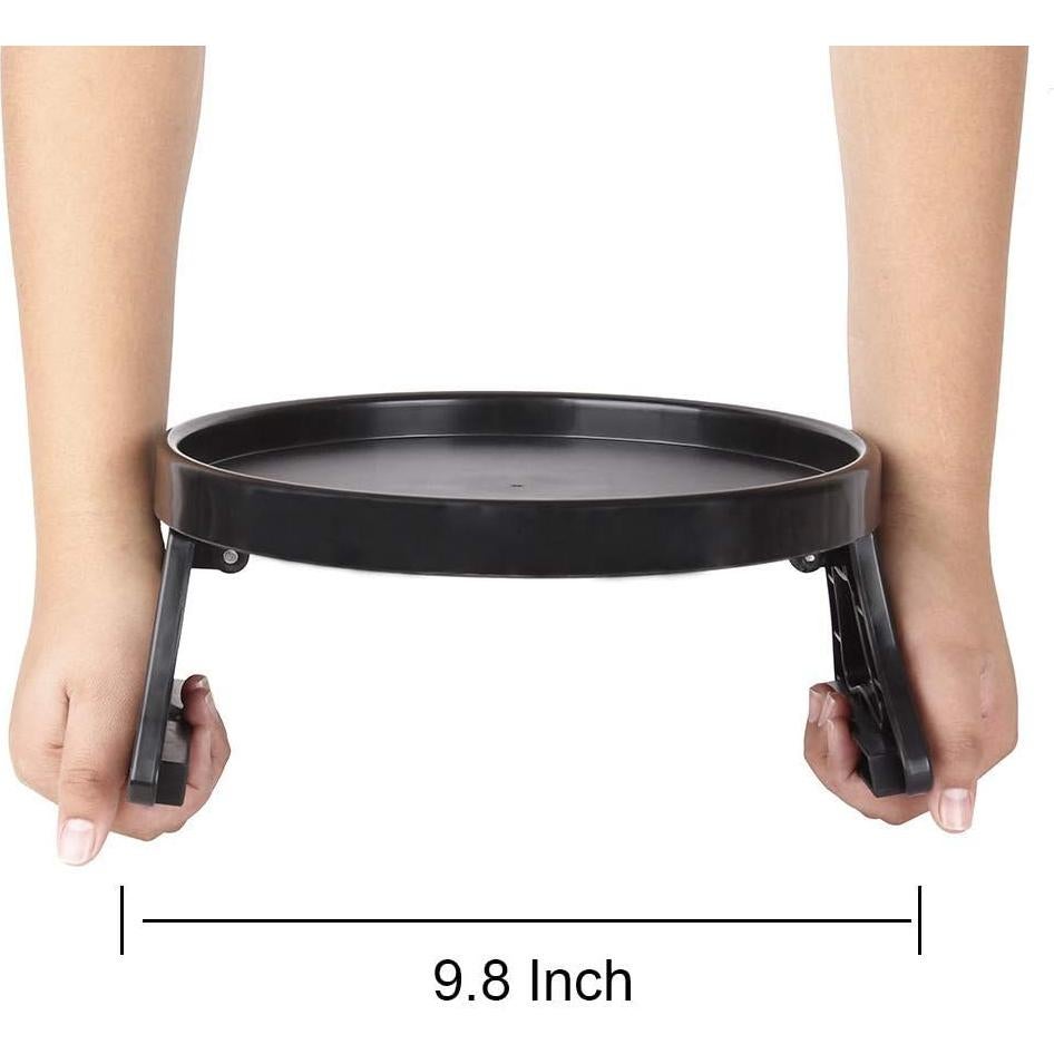 Mesa Lateral Clip de Brazo NDL para Bebidas y Controles - Negro