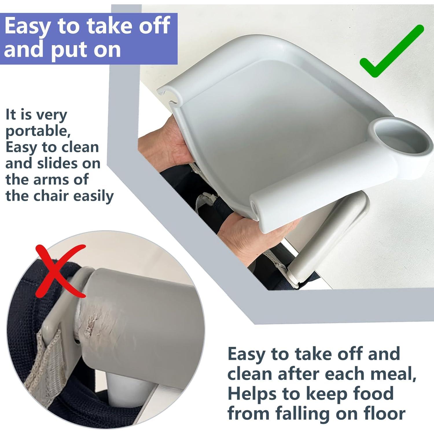 Bandeja de Comida de Silicona Failun para Bebés Gris