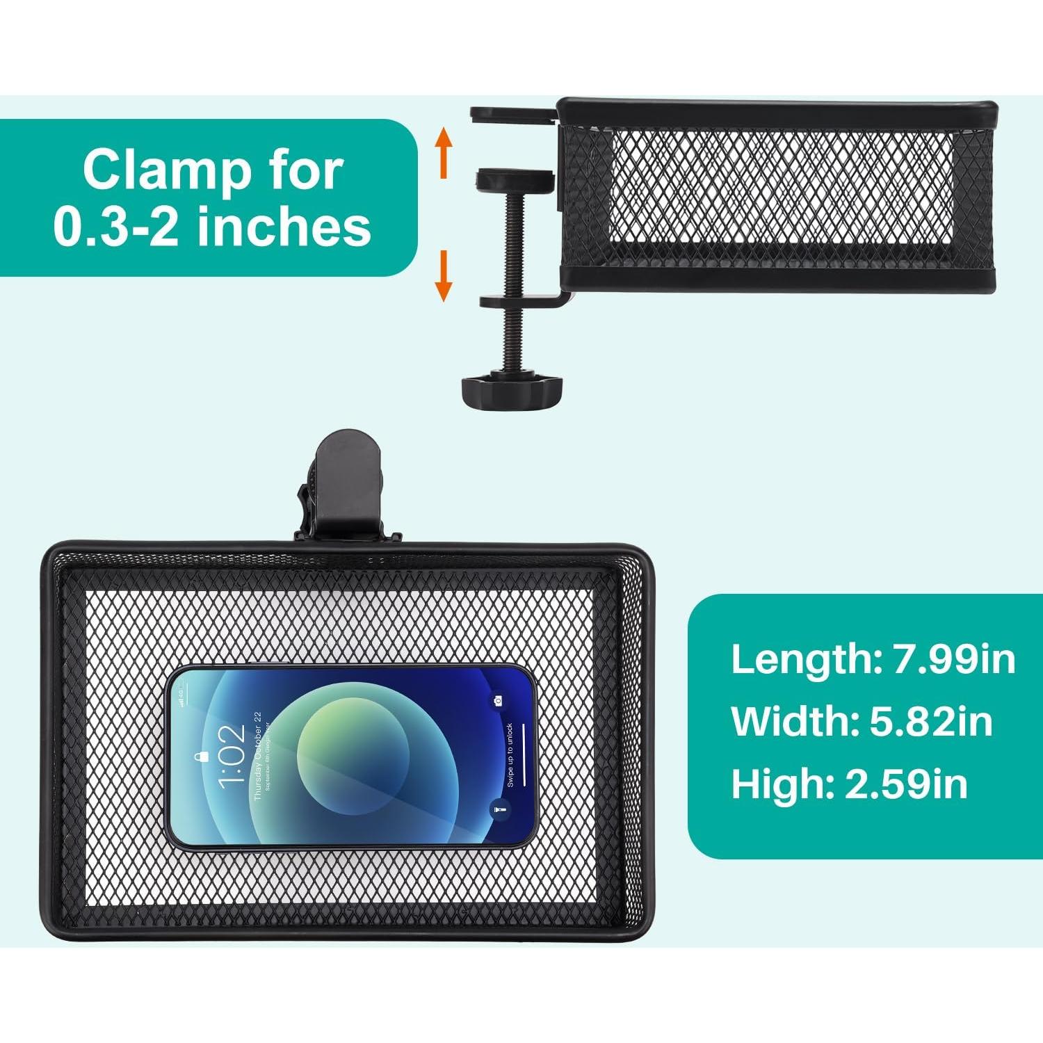 Organizador de Escritorio Clip-on Aurynns Negro Pequeño