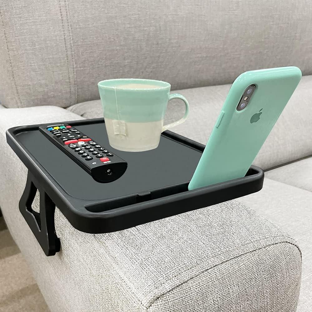 Clip de mesa para reposabrazos Xchouxer - Soporte negro para bebidas y controles