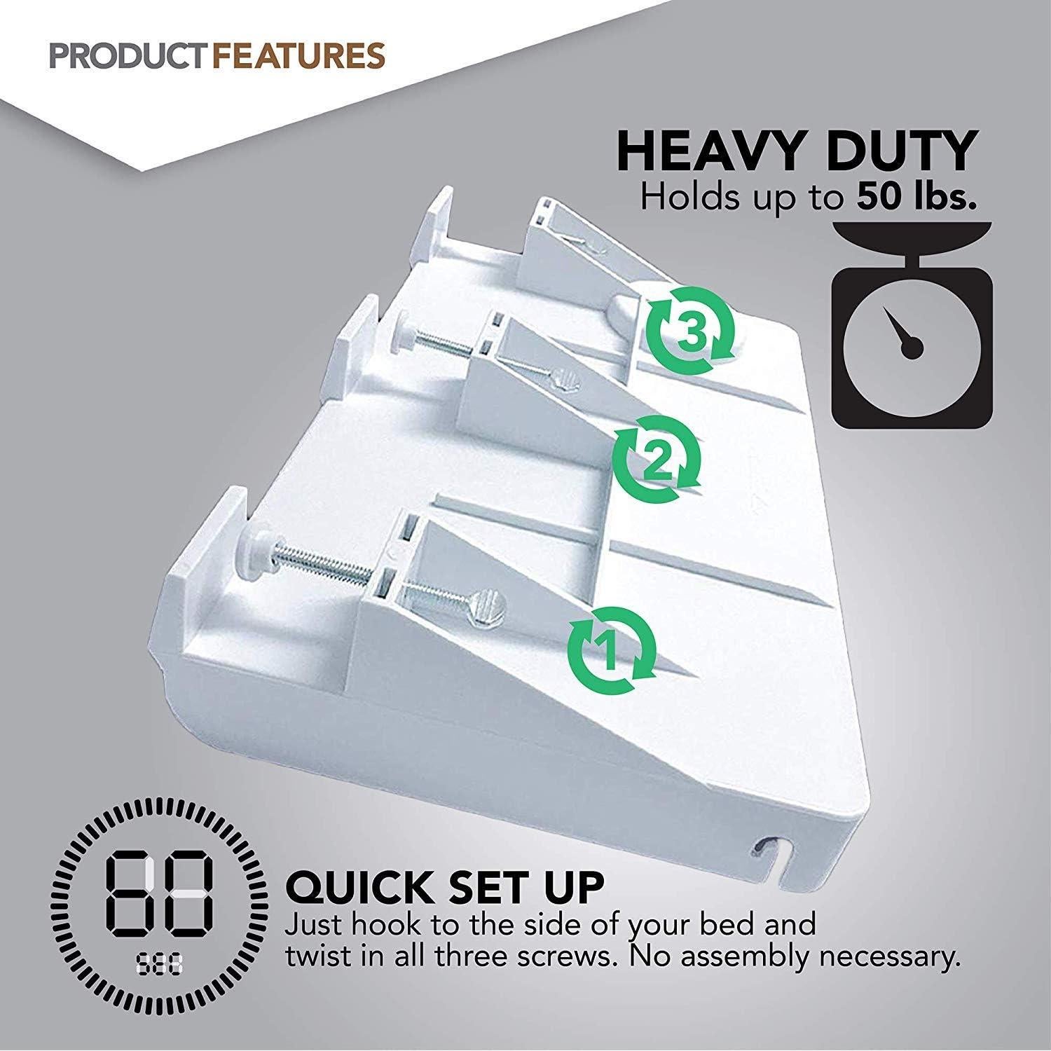 Estante Lateral Blanco Innovaciones Modernas para Cama Alta