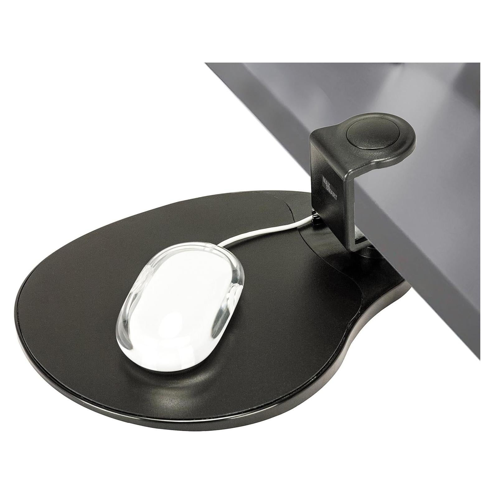 Alfombrilla de Ratón con Clip MAX SMART 360° Negra 25.4x20.32 cm