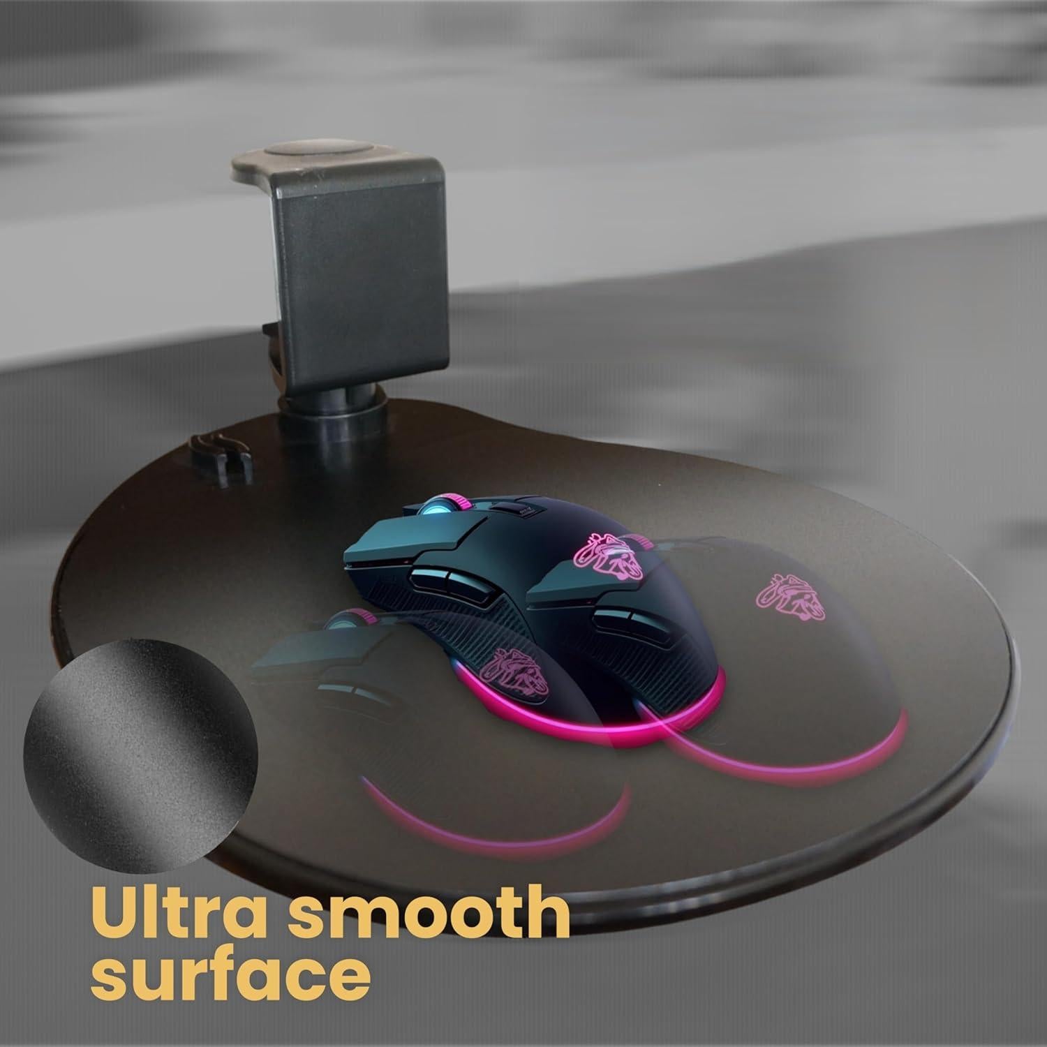 Alfombrilla de Ratón con Clip MAX SMART 360° Negra 25.4x20.32 cm