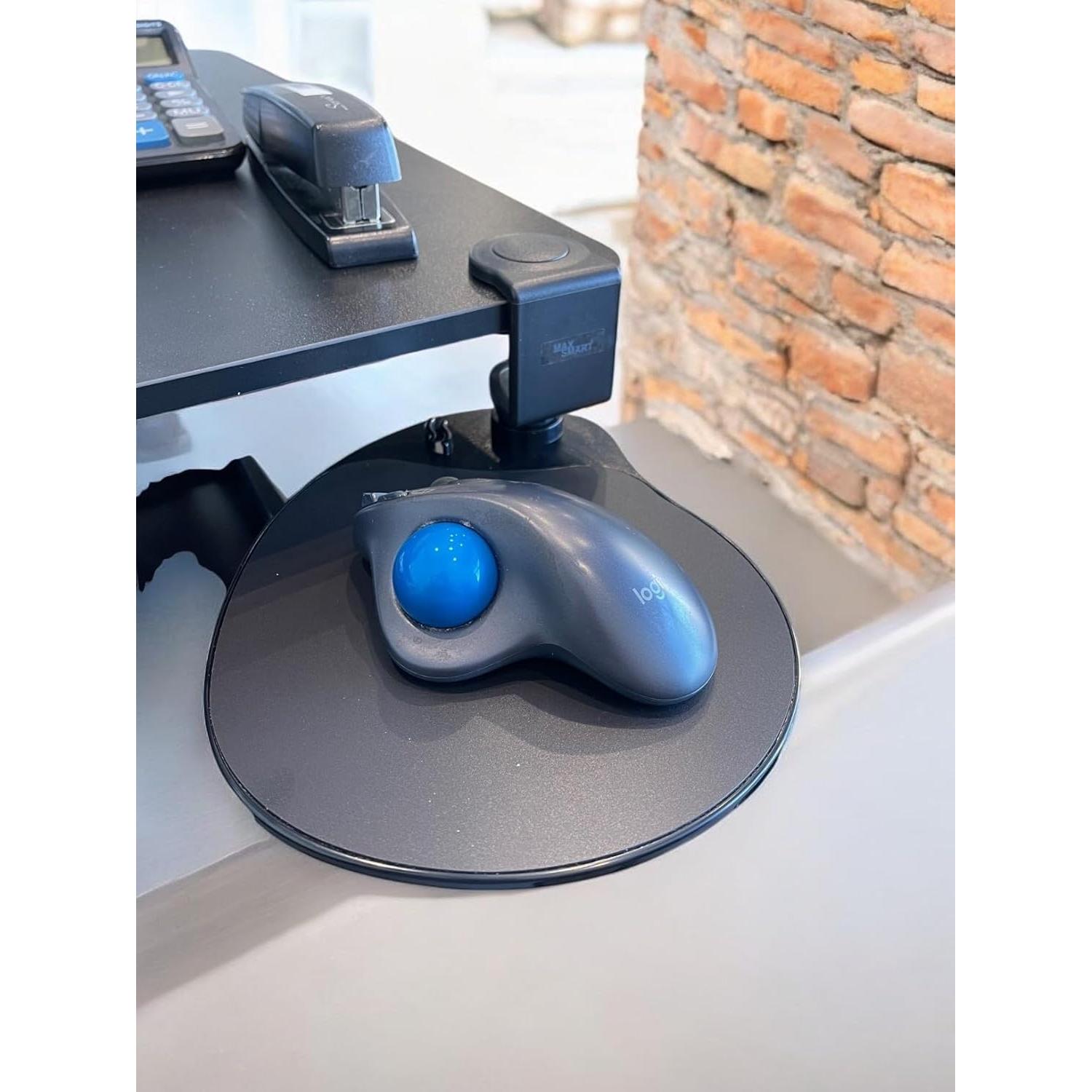 Alfombrilla de Ratón con Clip MAX SMART 360° Negra 25.4x20.32 cm