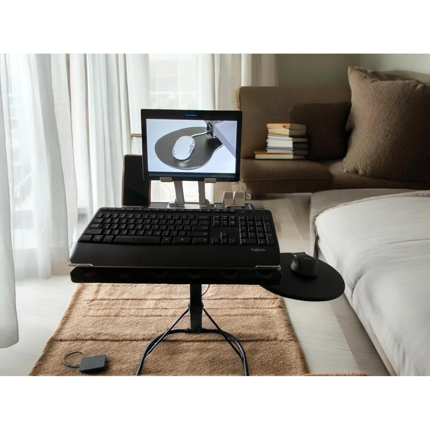 Alfombrilla de Ratón con Clip MAX SMART 360° Negra 25.4x20.32 cm