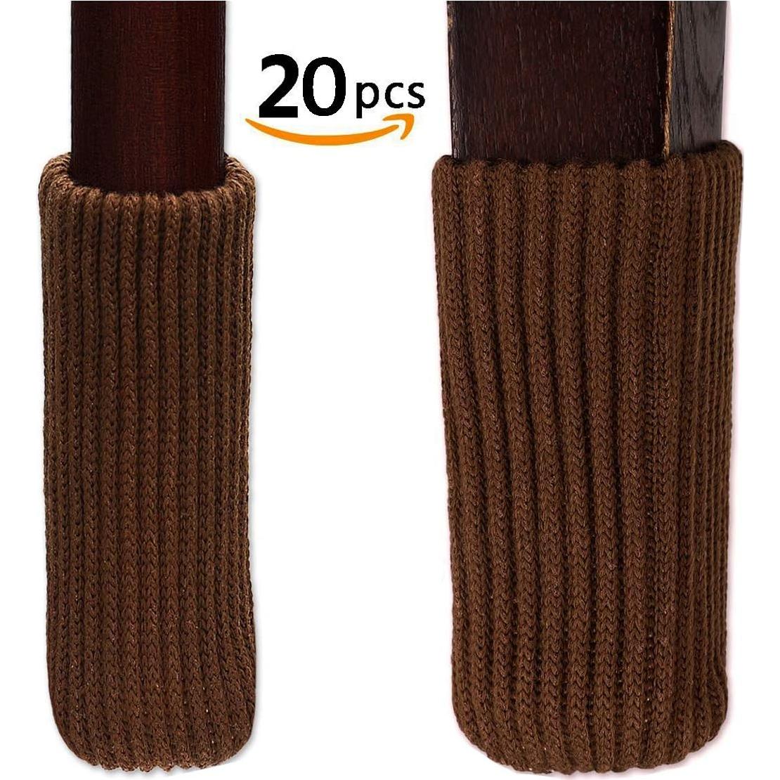 Calcetines para Patas de Muebles TEKEFT 20 Unidades Marrón