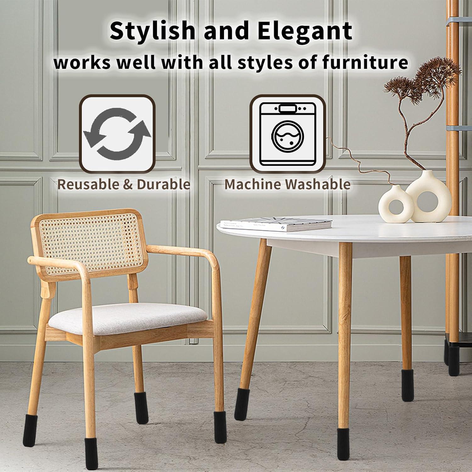 32 Protectores de Piso para Patas de Silla HJORZMM - Negro