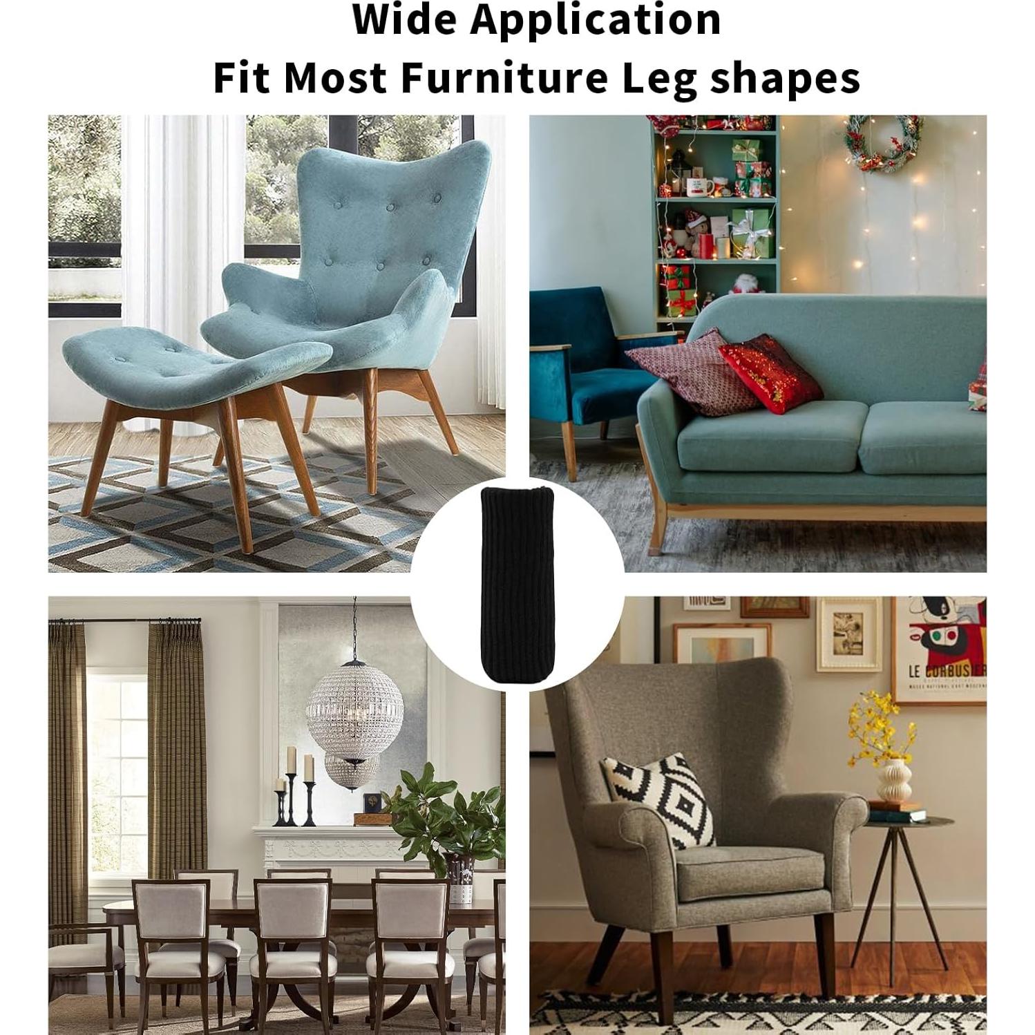 32 Protectores de Piso para Patas de Silla HJORZMM - Negro