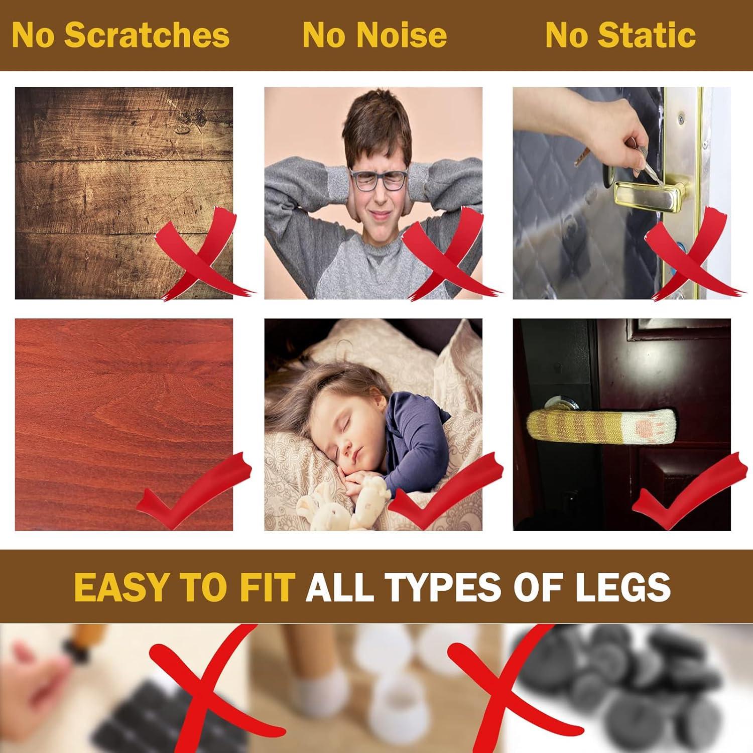 16 Calcetines Protectores para Sillas R REVOLEURT - Antideslizantes