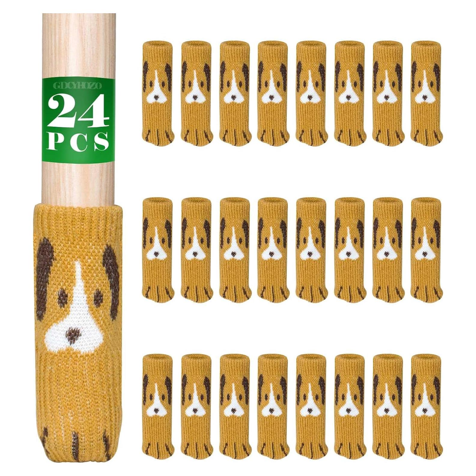 24 Calcetines Antideslizantes para Patas de Silla GDCYHOZO