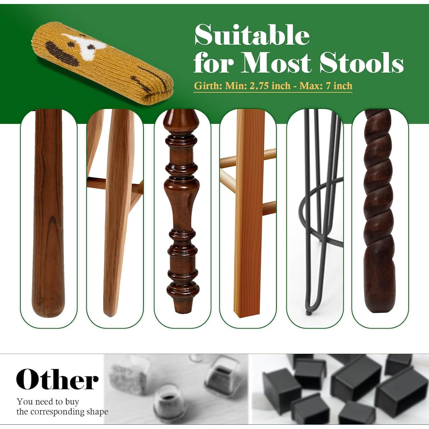 24 Calcetines Antideslizantes para Patas de Silla GDCYHOZO