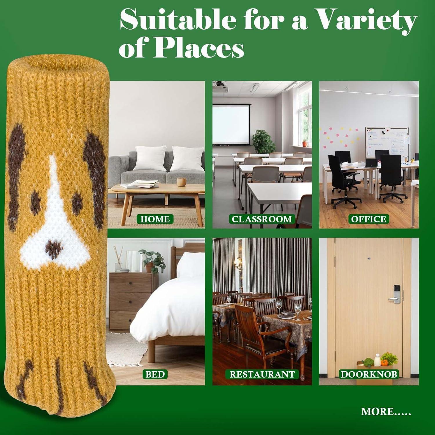 24 Calcetines Antideslizantes para Patas de Silla GDCYHOZO