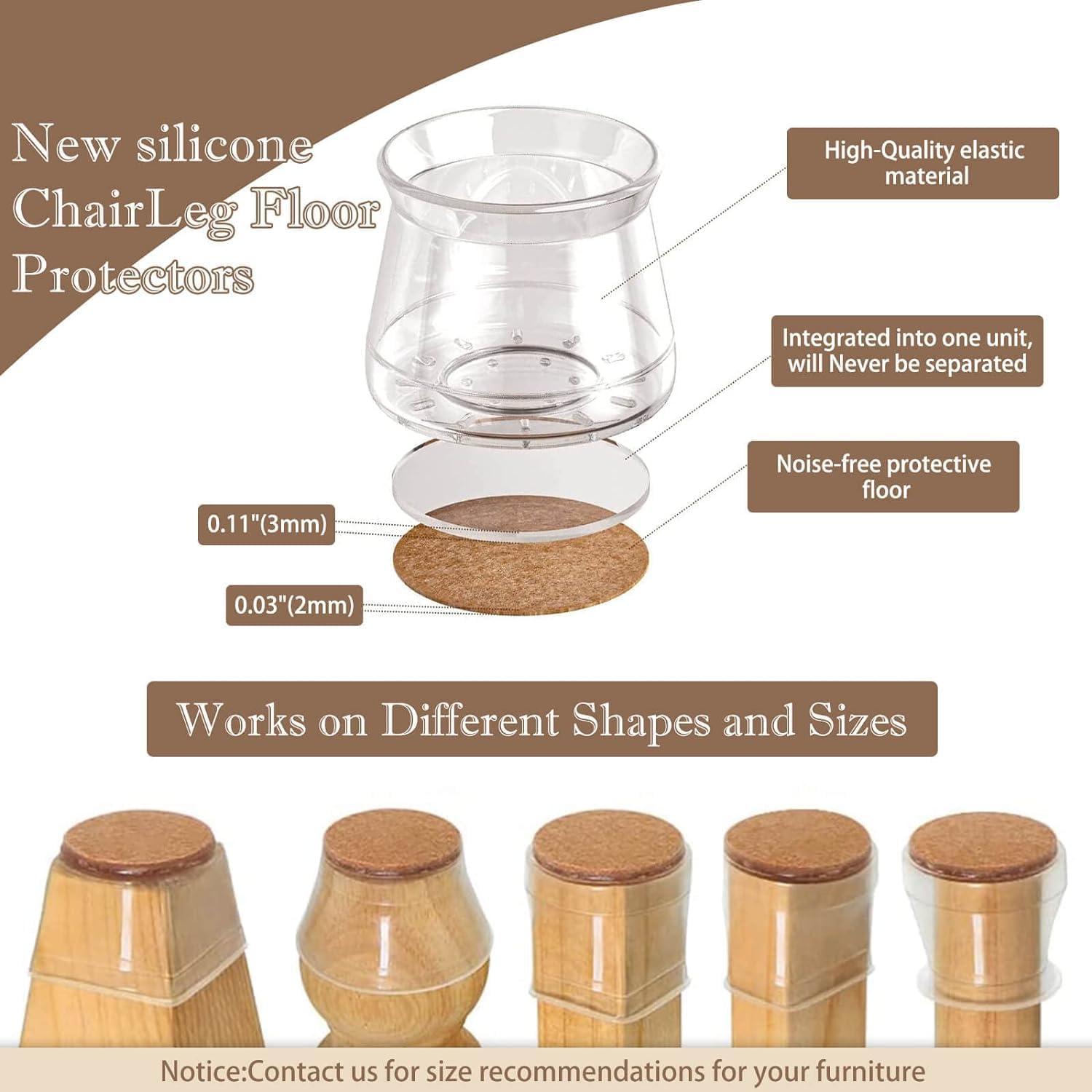 40 Protectores de Piso Silicona Cuiwos para Patas de Sillas