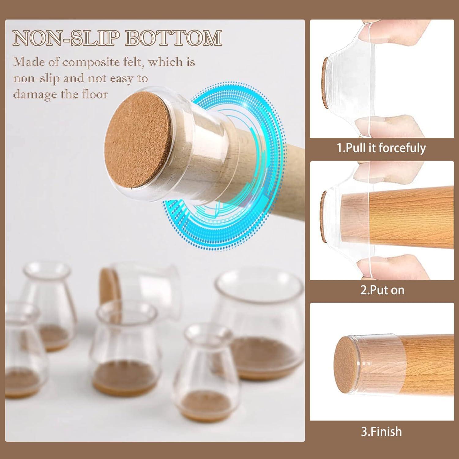 40 Protectores de Piso Silicona Cuiwos para Patas de Sillas