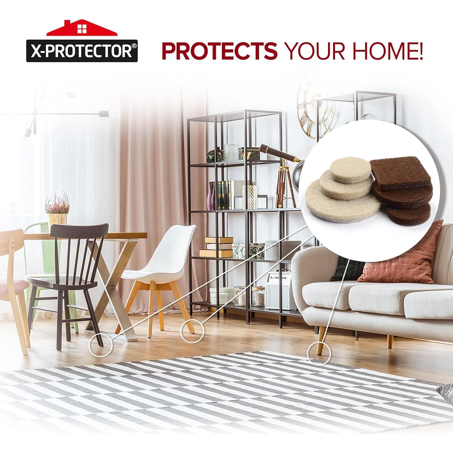 Almohadillas de Fieltro X-PROTECTOR 133 PCS para Muebles