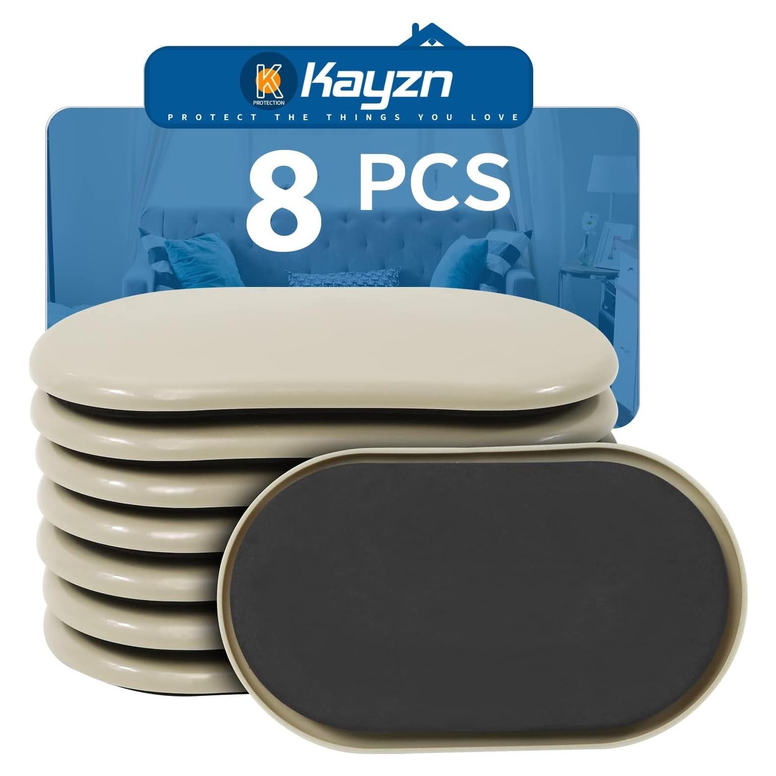 Deslizadores de Muebles Kayzn 3.5x15.2cm Ovalados Reutilizables