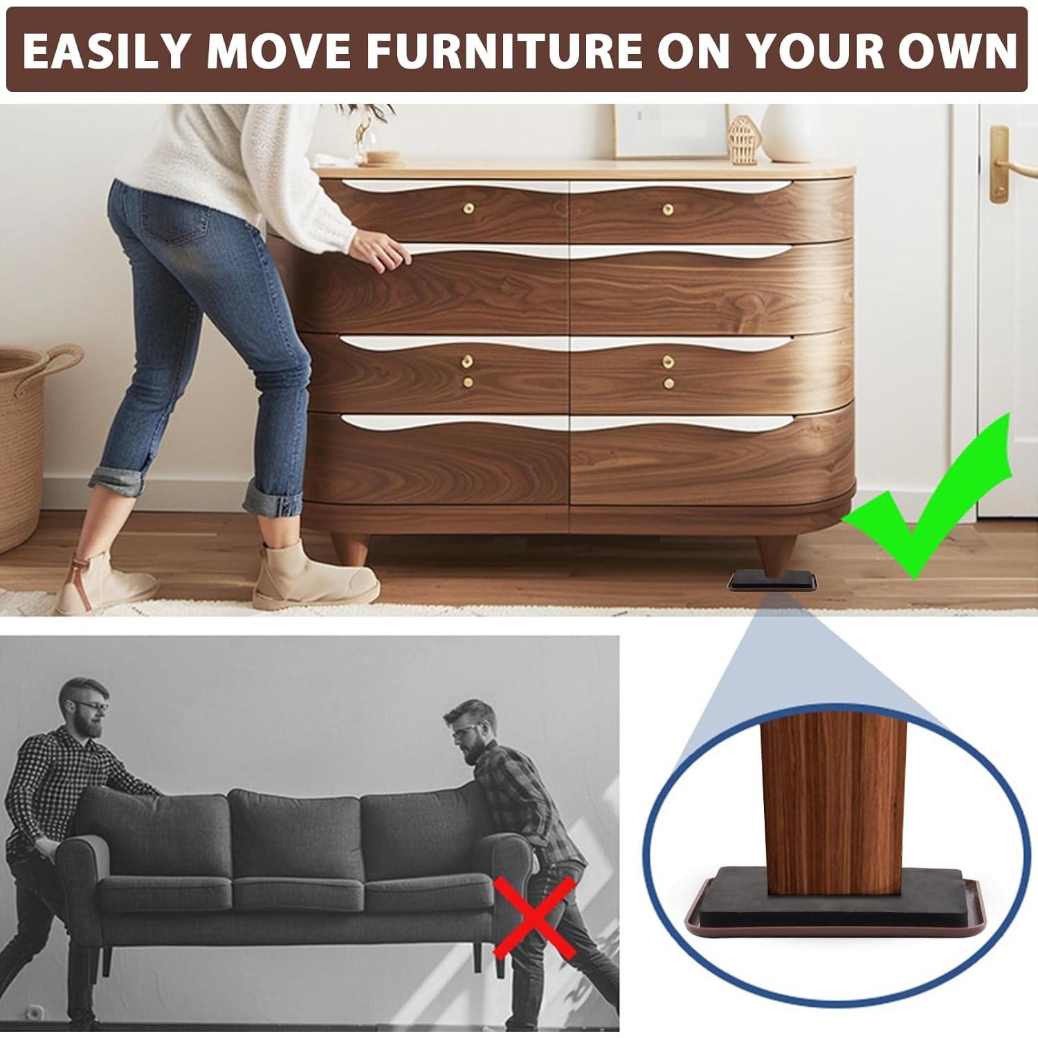 Deslizadores de Muebles 8PCS Nueva Espacio 11.94 cm para Alfombra