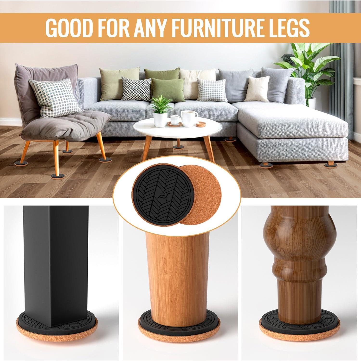 Deslizadores de Muebles de Fieltro PISAO 16 PCS 8.89 cm Antirayaduras