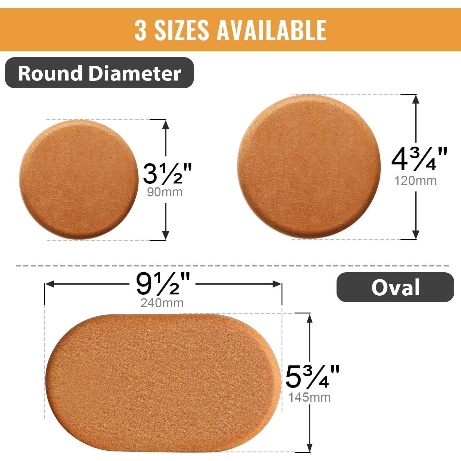 Deslizadores de Muebles de Fieltro PISAO 16 PCS 8.89 cm Antirayaduras