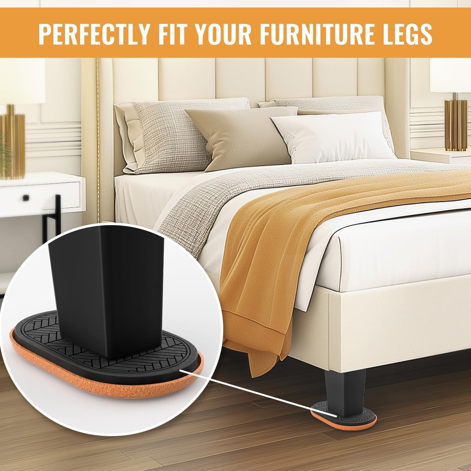 Deslizadores de Muebles TOMHUA 4 PCS Ovalados 24.1x14.6 cm