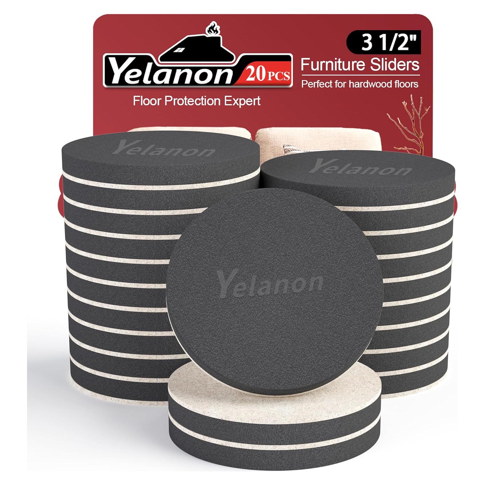 Deslizadores de Muebles Yelanon 20pcs 8.9cm Autoadhesivos