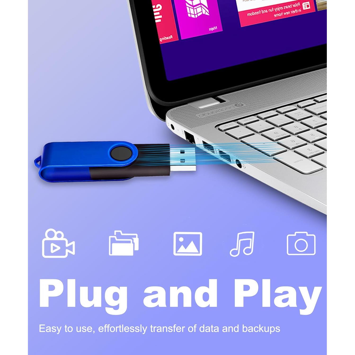 Pendrive USB 2.0 Nicepicten 8GB Paquete de 20 Colorido