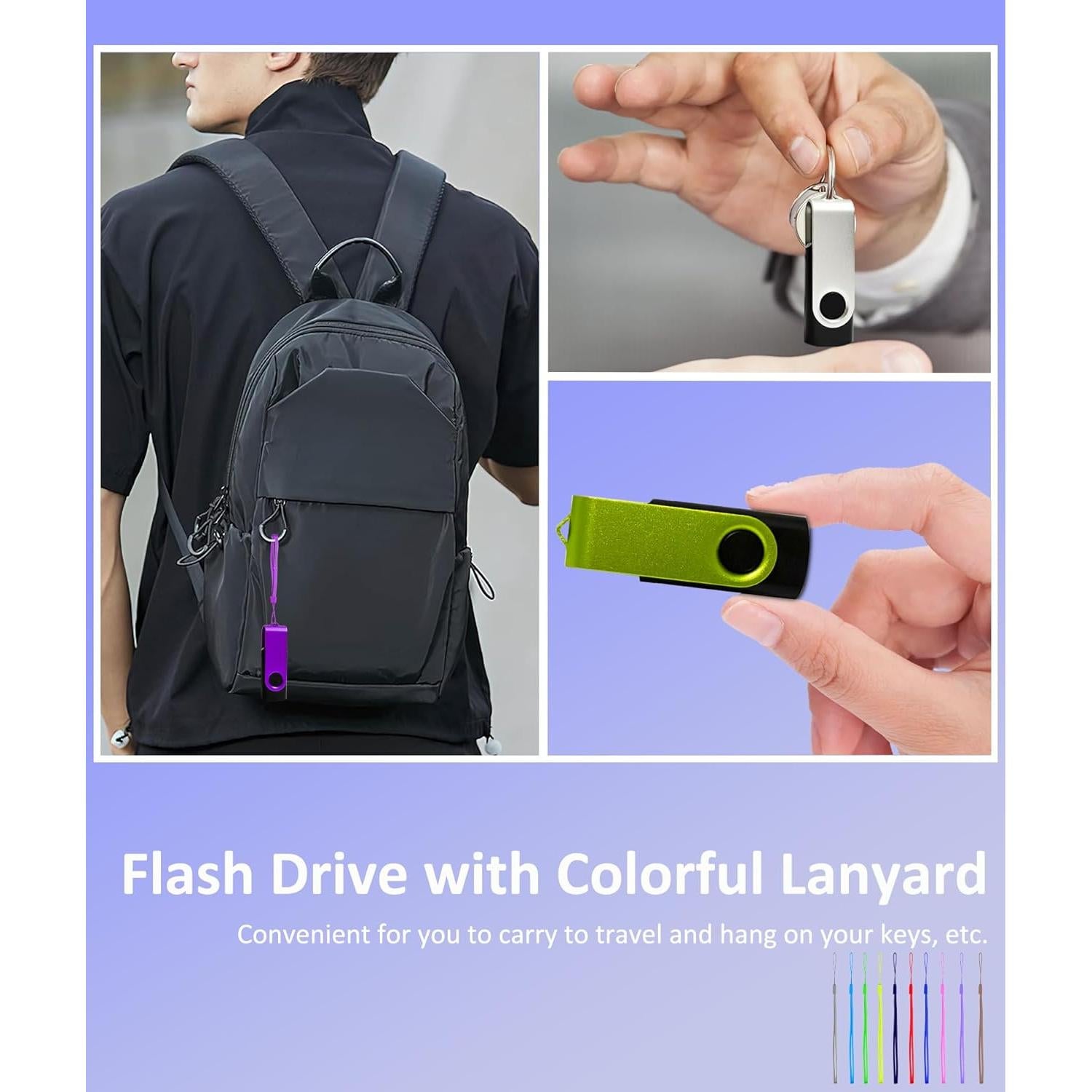 Pendrive USB 2.0 Nicepicten 8GB Paquete de 20 Colorido