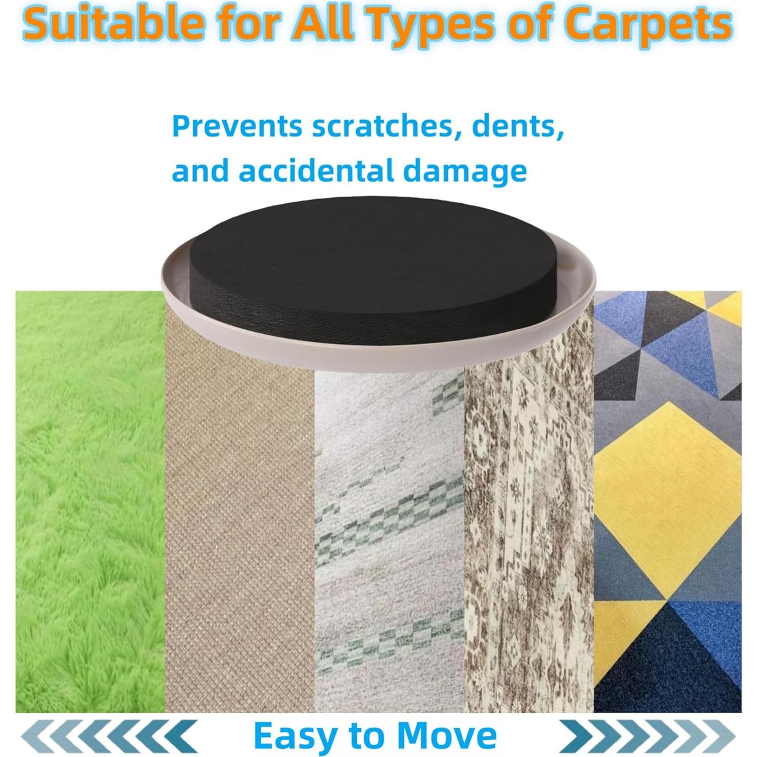 Deslizadores de Muebles para Alfombra Furnigear 8 PCS 12.7 cm