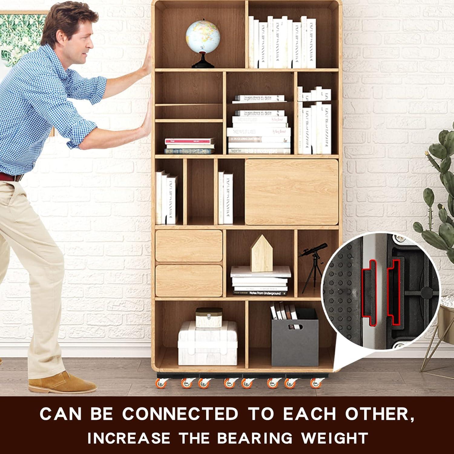 Juego de Herramientas para Mover Muebles Vexercisehoop 4 Ruedas 400kg