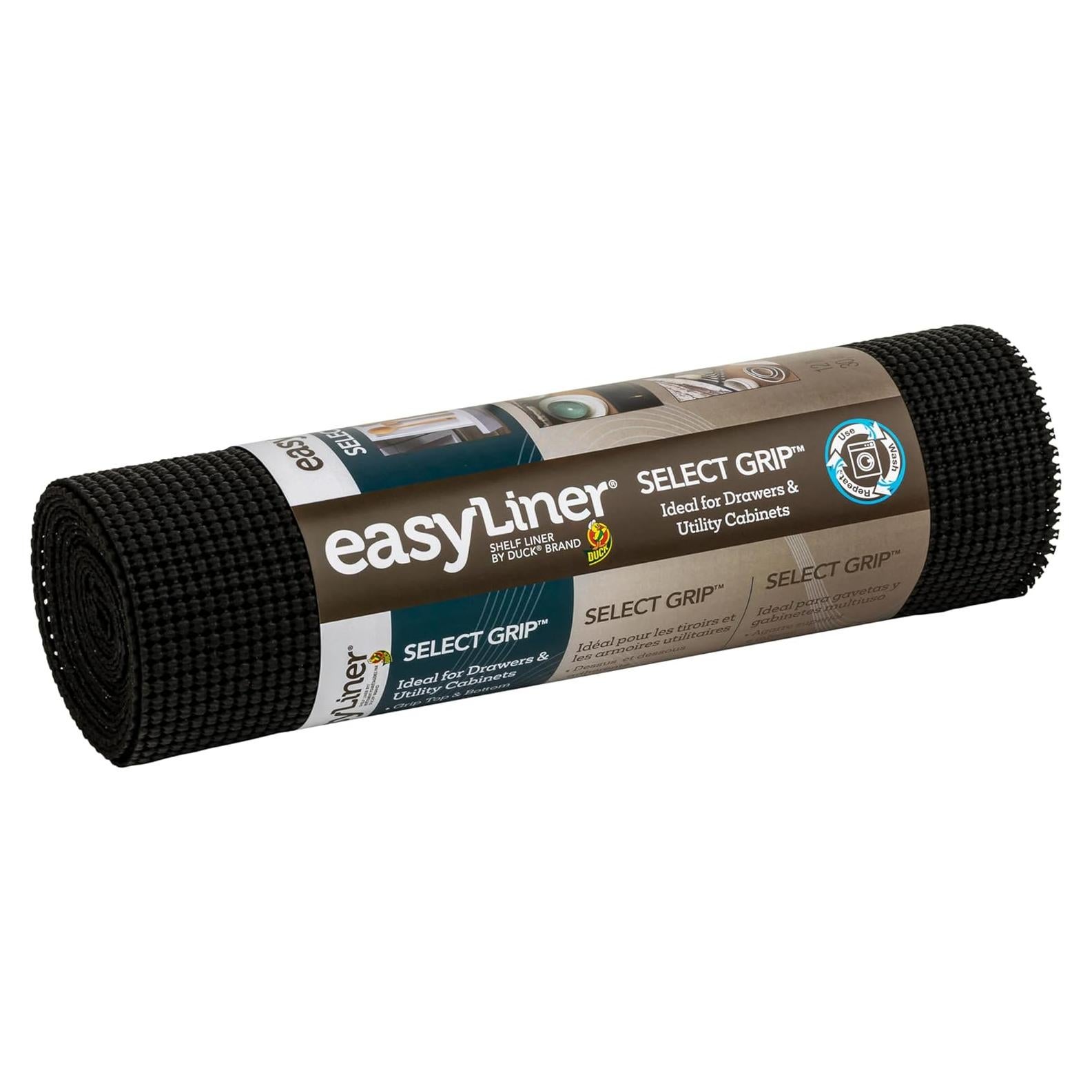 Forro de Estante Duck Brand Select Grip 30.48x3.05m Negro