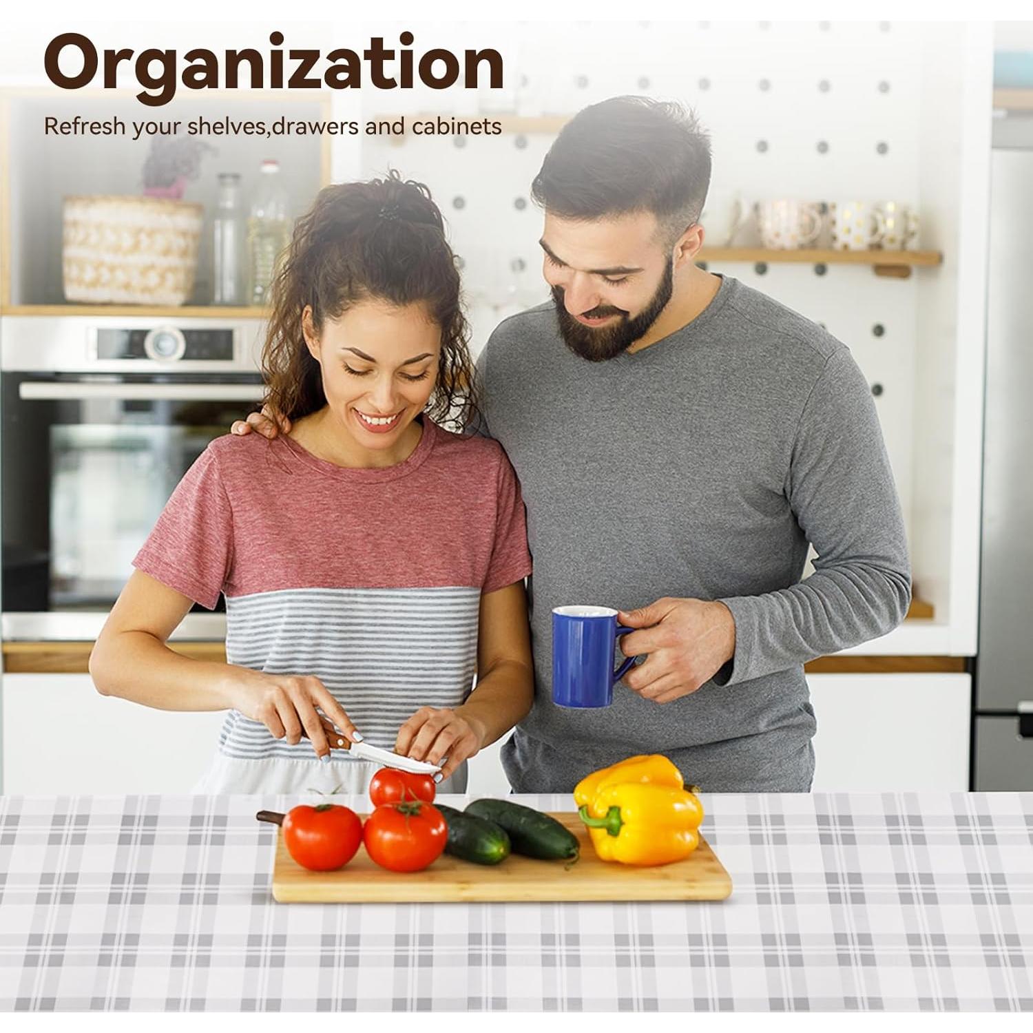 Forro de Estante Antideslizante TheBaDaz Gris 30.48x300 cm