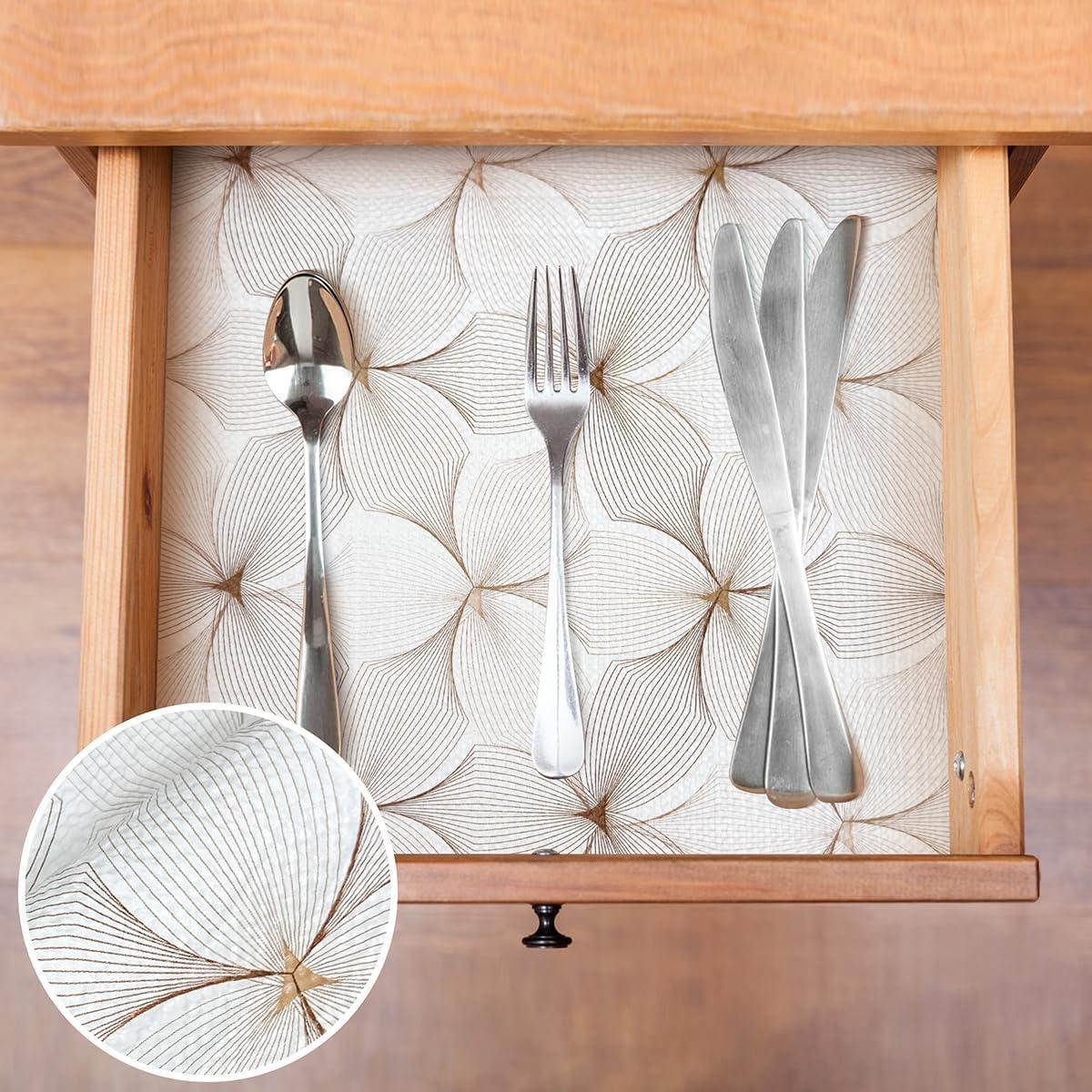 Forro de Estante Antideslizante Quttisay 30x300 cm Flor PVC