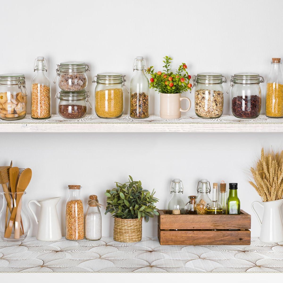 Forro de Estante Antideslizante Quttisay 30x300 cm Flor PVC