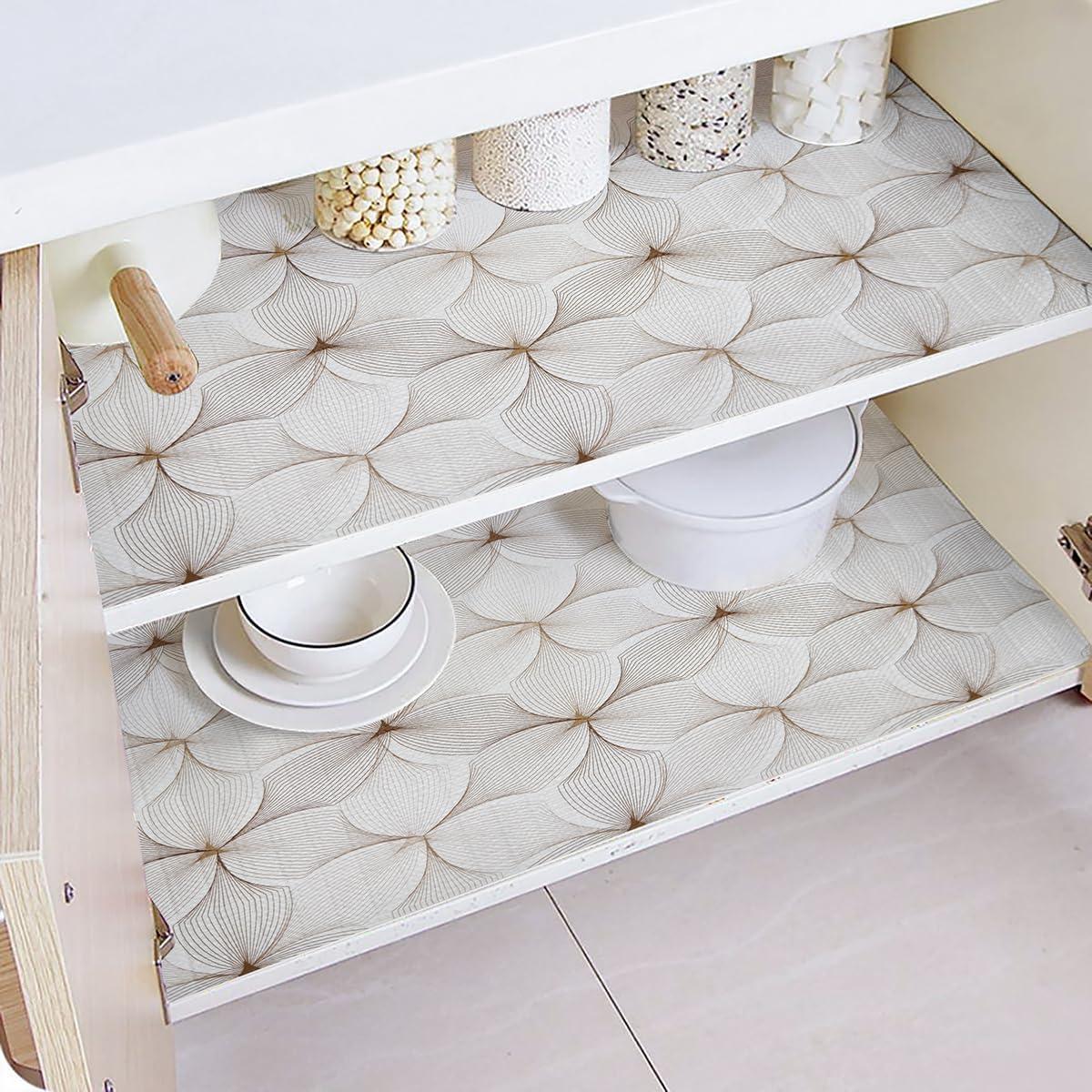 Forro de Estante Antideslizante Quttisay 30x300 cm Flor PVC