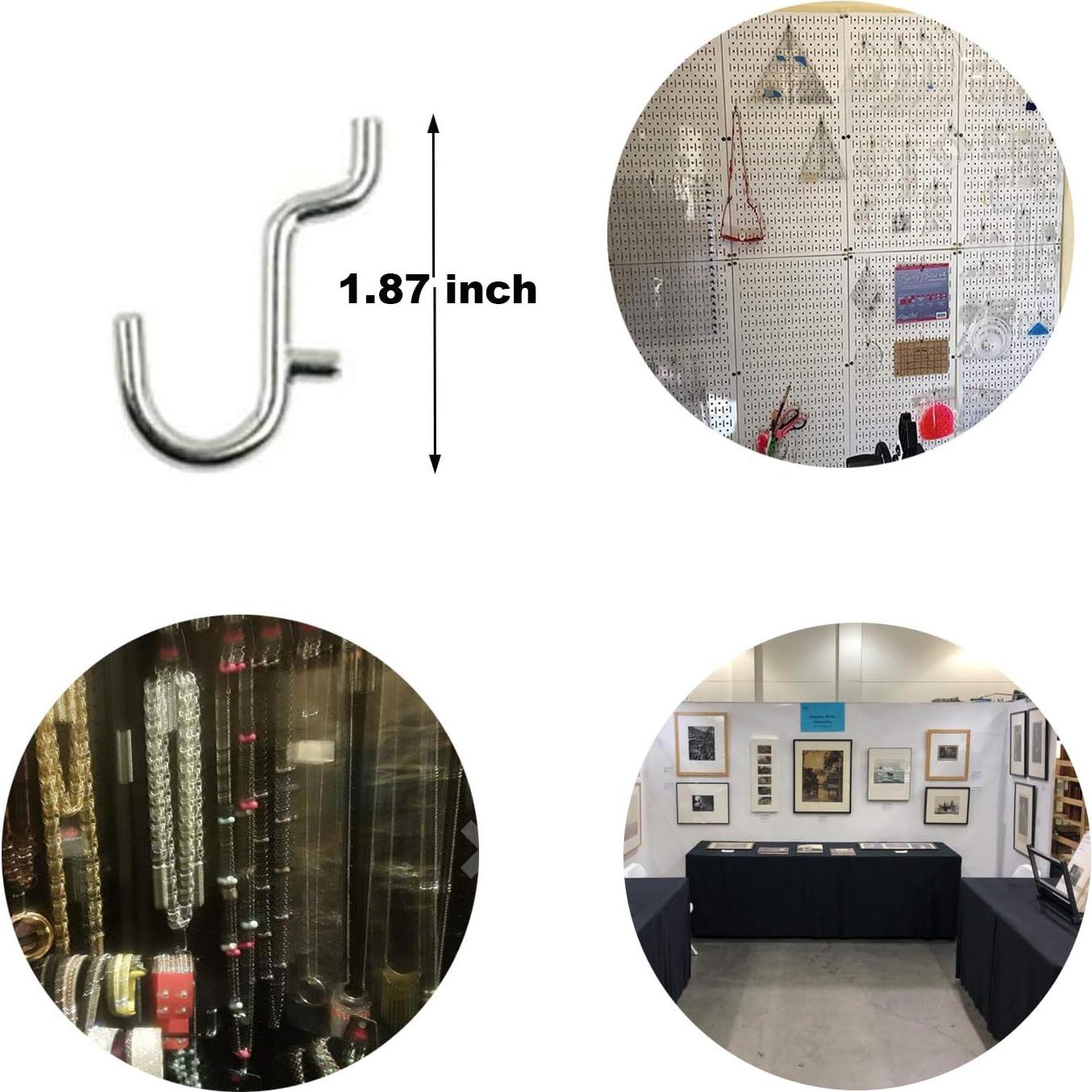 100 Ganchos J de Metal i-FKM para Tablero de Clavijas - Plata