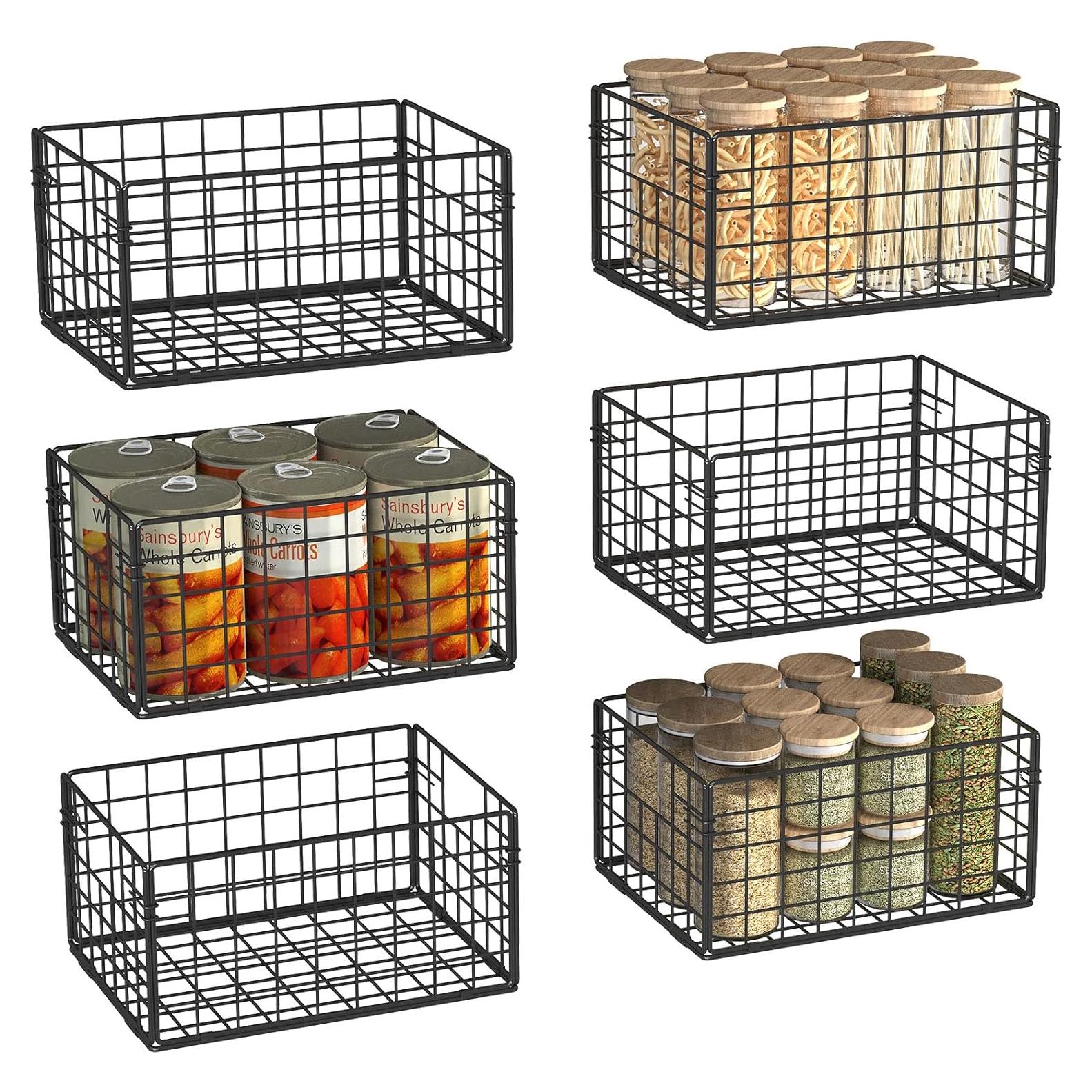 Cestas de Alambre Plegables X-cosrack - 6 Unidades 30.48x22.86x15.24cm
