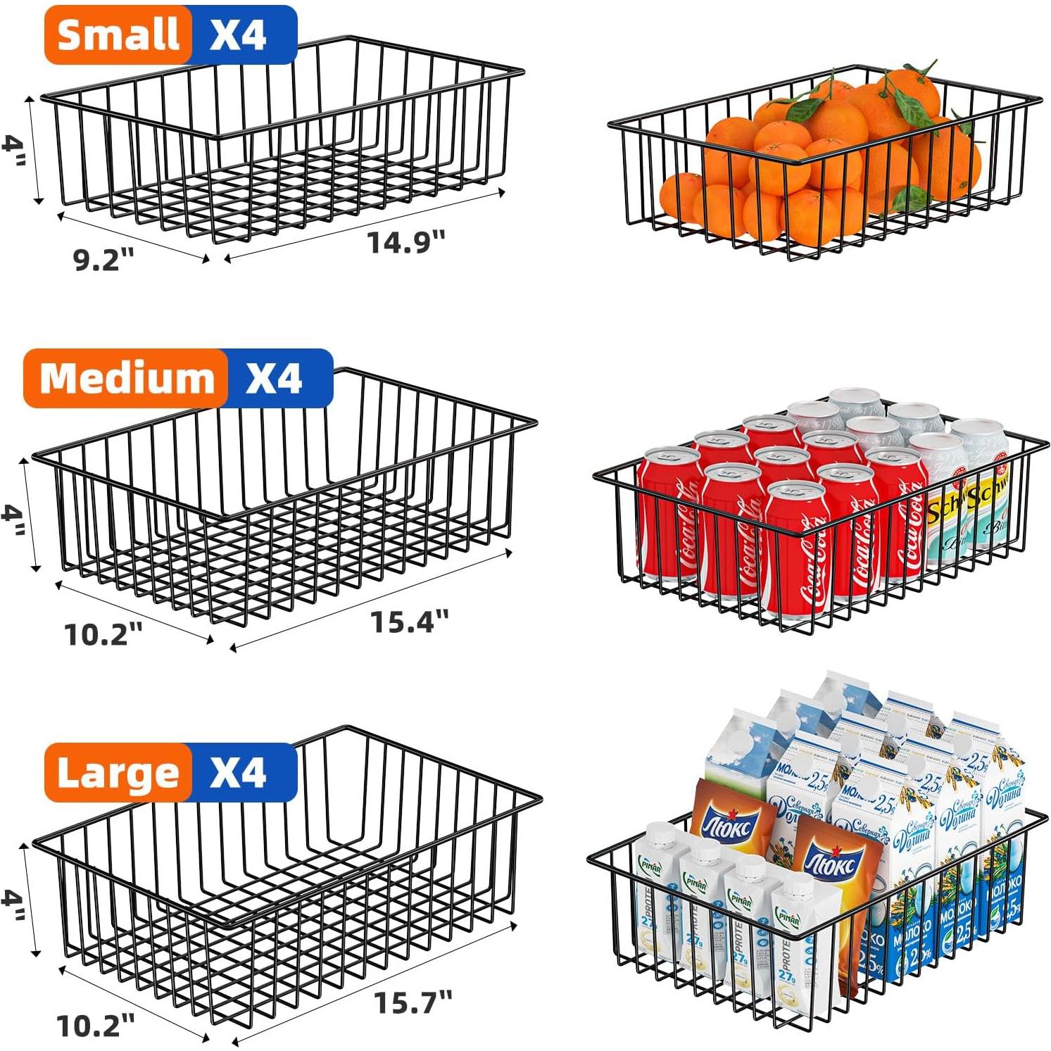 Cesta de Almacenamiento de Alambre Simple Trending 12 Piezas