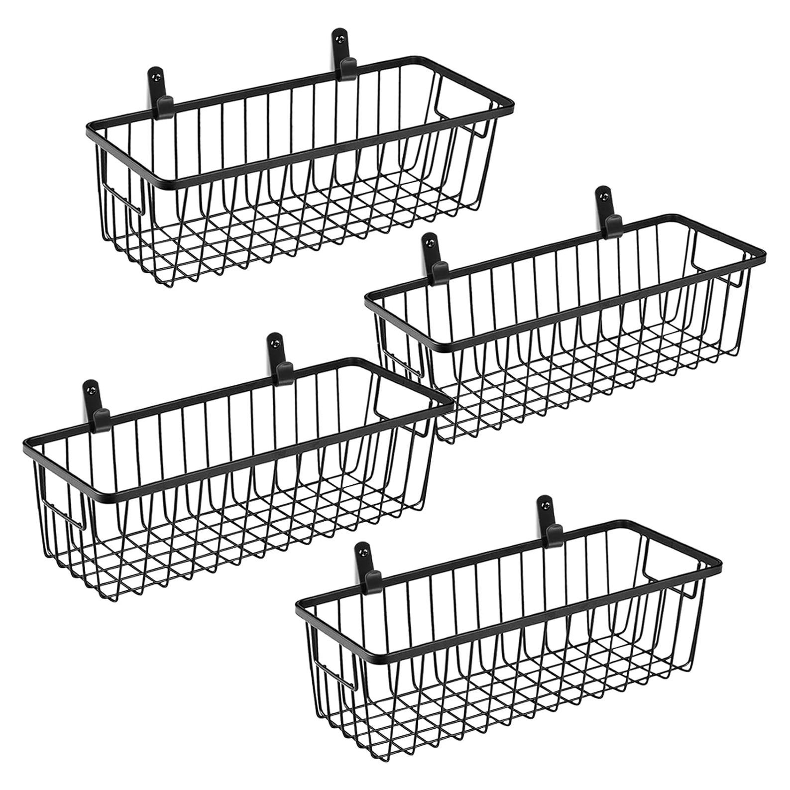 Cesta de Alambre de Metal SheeChung - 4 Unidades Montaje en Pared