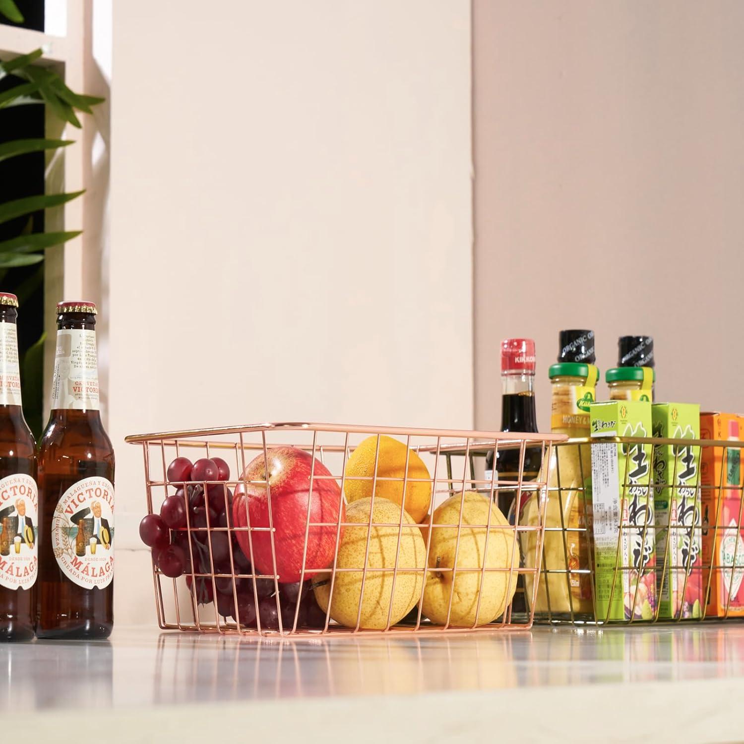 Cesta de Almacenamiento de Alambre JUNCHU CHERRY 5 Piezas Negra