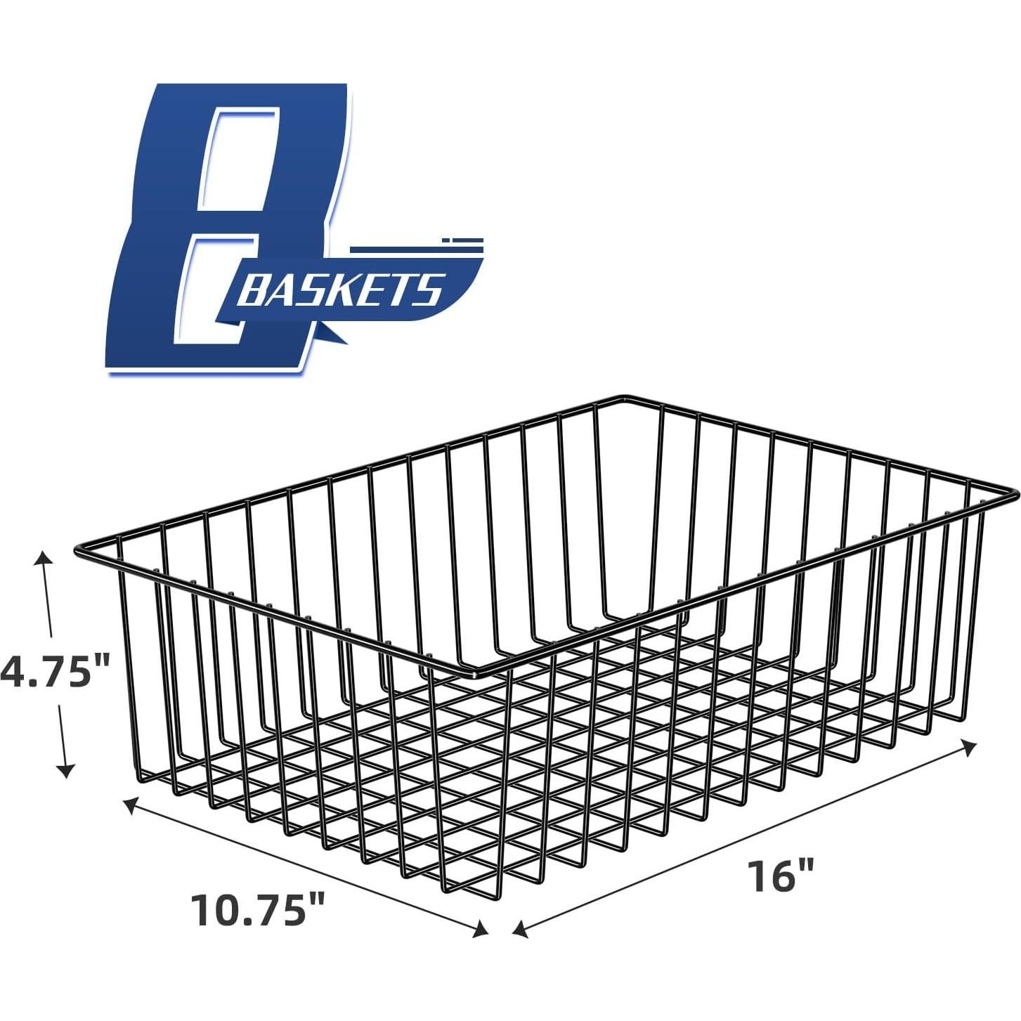 Cesta de Alambre Grande Simple Trending 8 Paquetes 40.6x27.3 cm