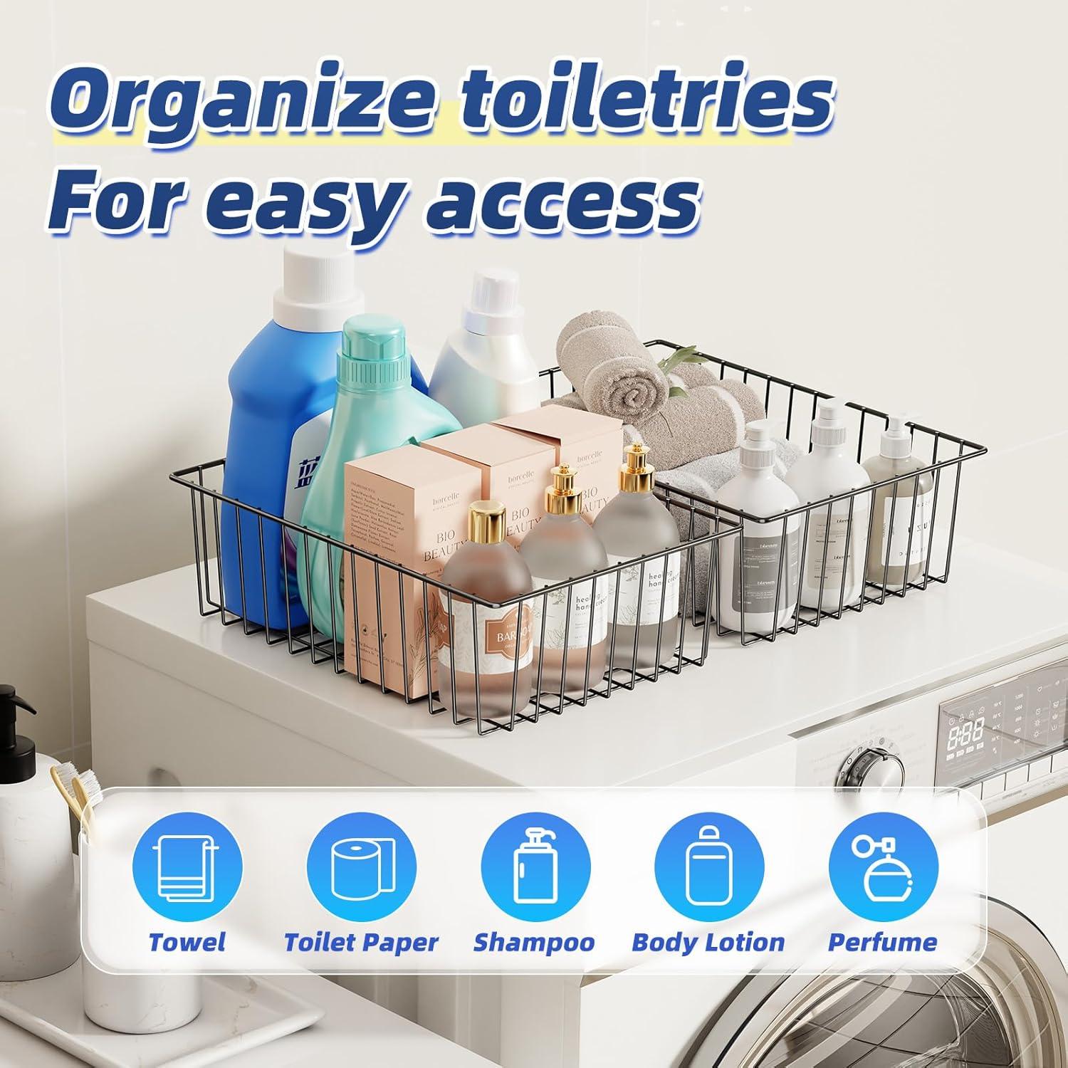 Cesta de Alambre Grande Simple Trending 8 Paquetes 40.6x27.3 cm