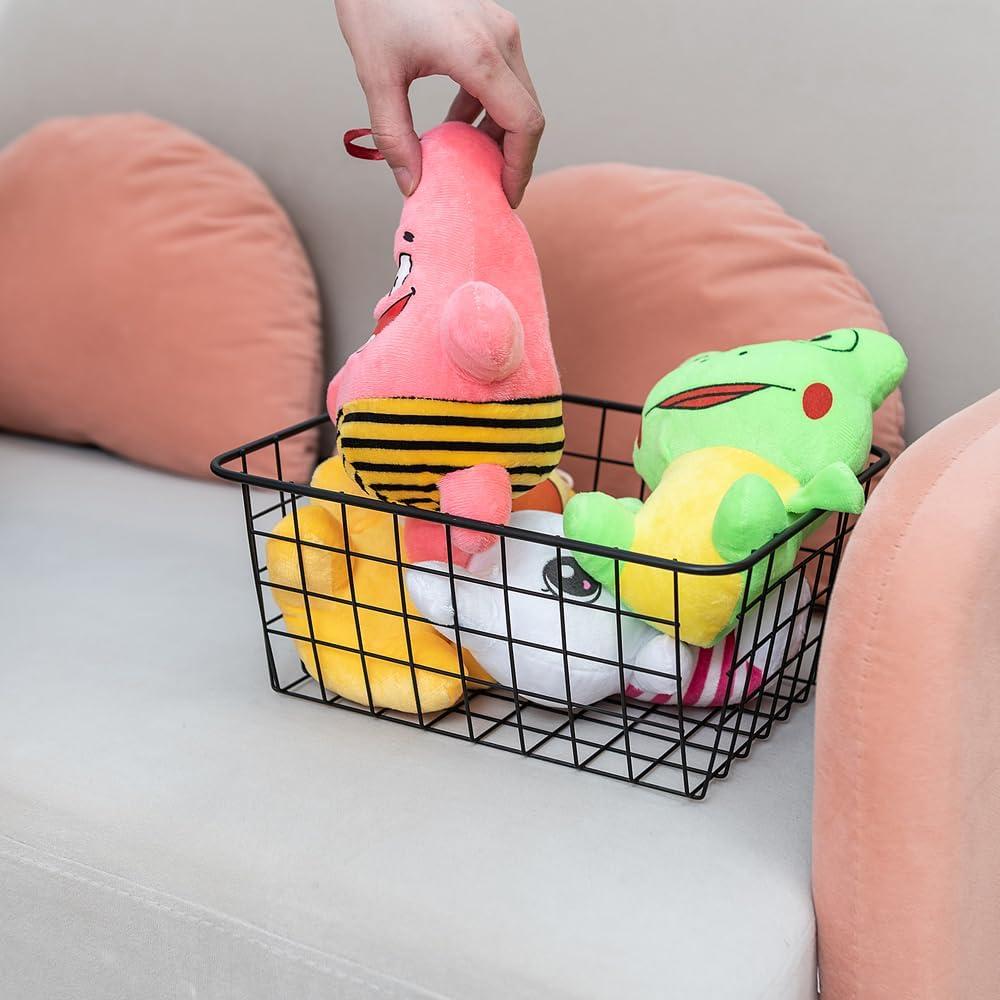 Cesta de Almacenamiento de Alambre JUNCHU CHERRY 4 Piezas Negra