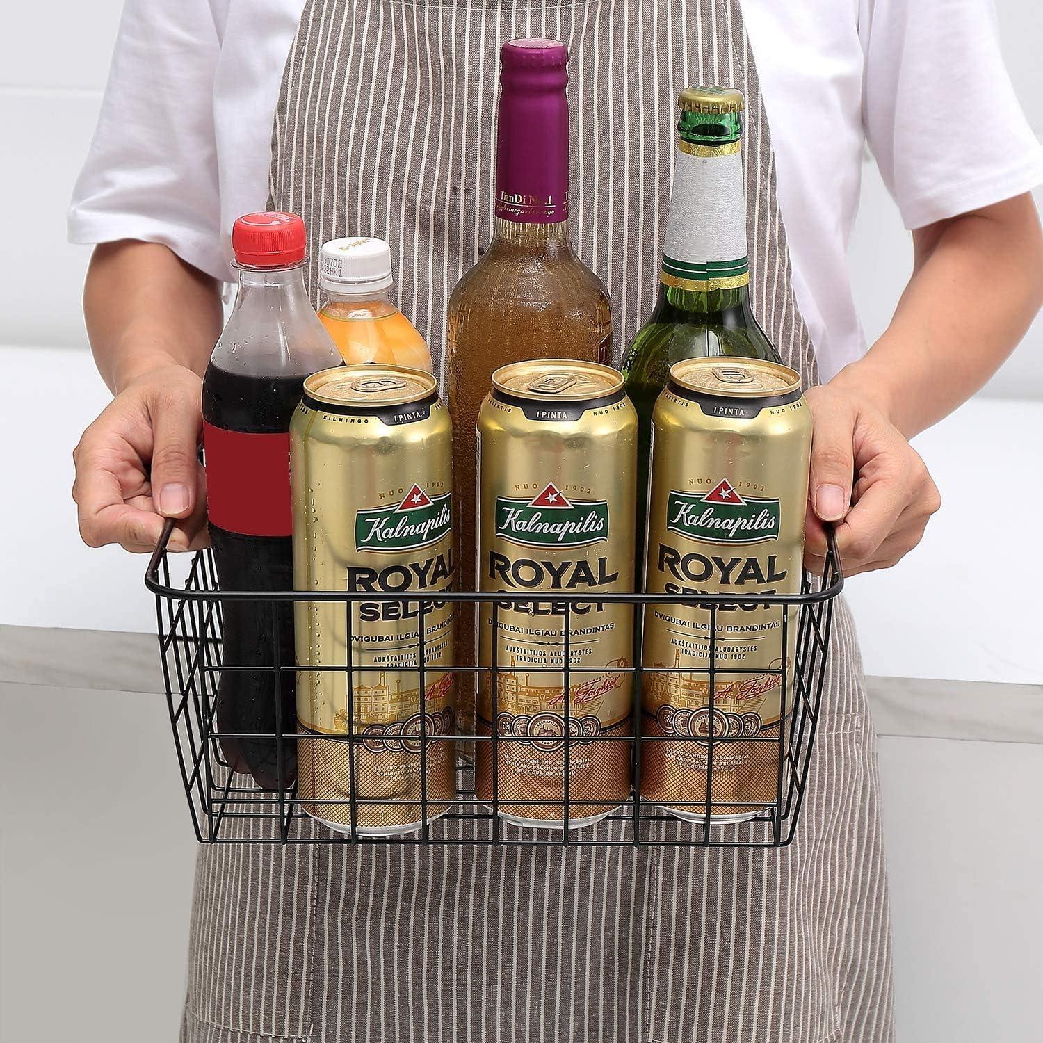 Cestas de Almacenamiento LeleCAT de Alambre Negro - Paquete de 2