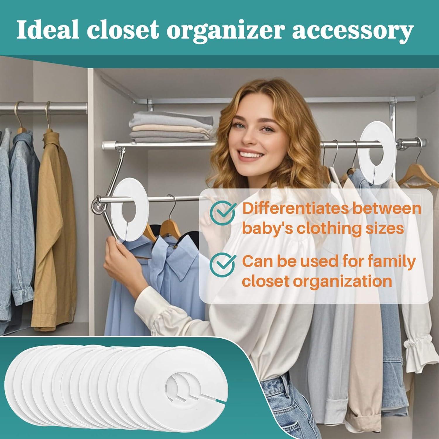 30 Divisores de Closet Blancos para Ropa - Organizador Infantil