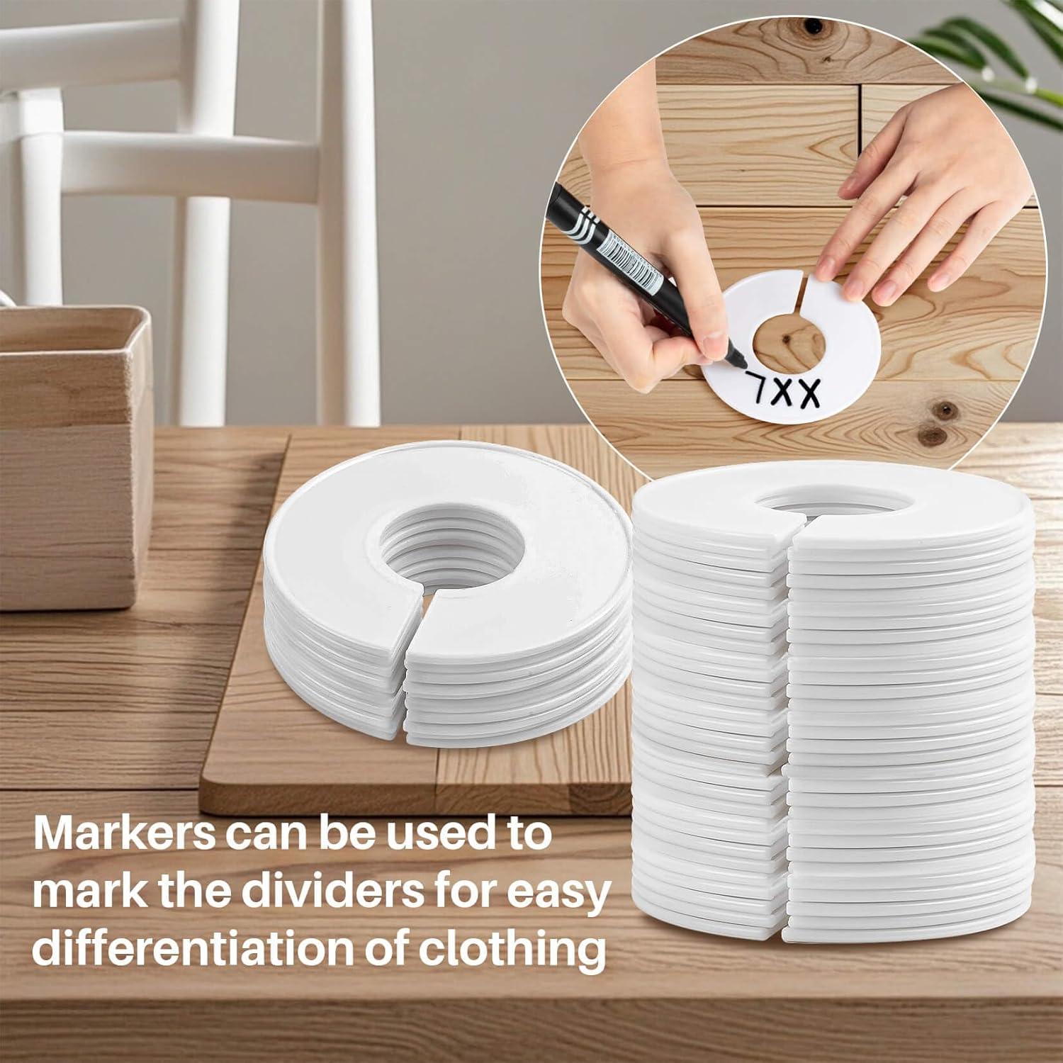 30 Divisores de Closet Blancos para Ropa - Organizador Infantil