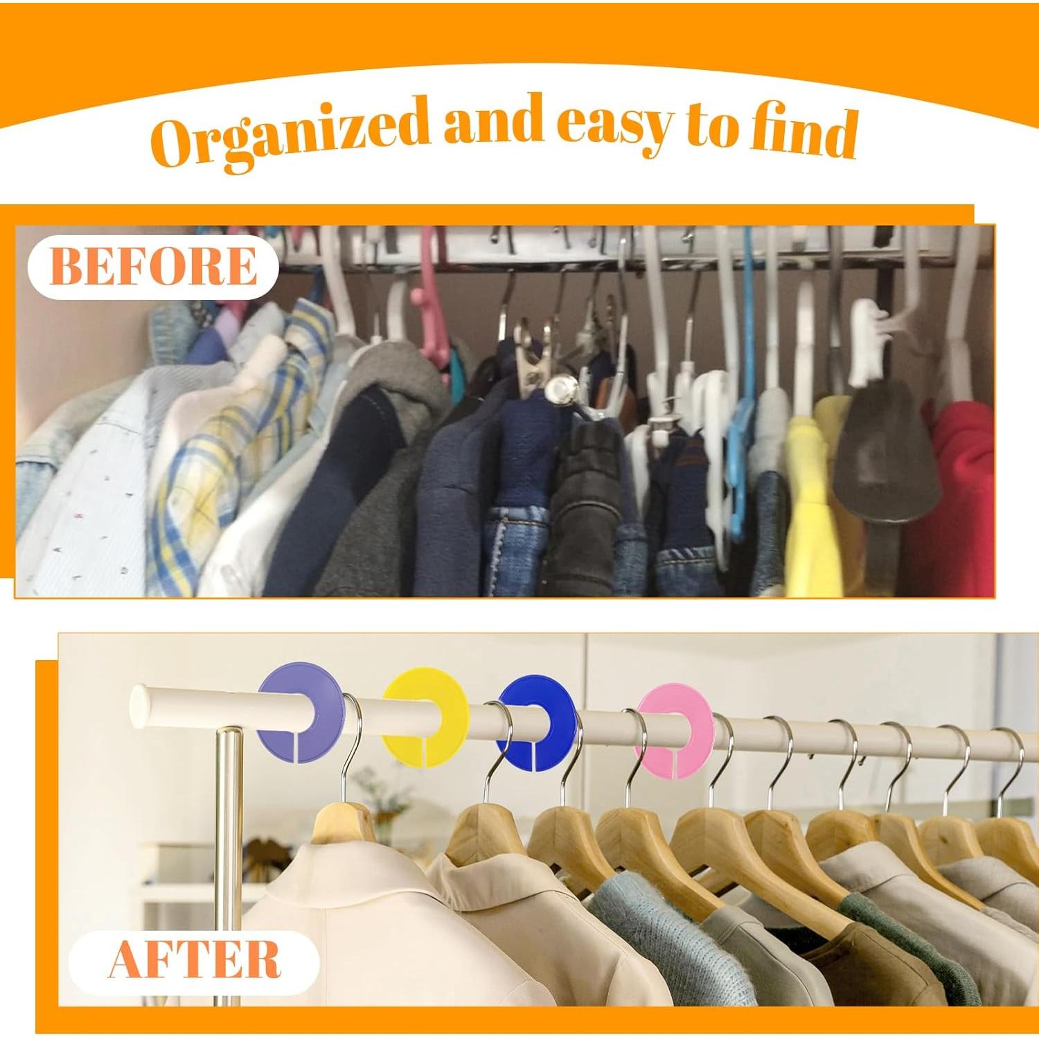 10 Divisores de Armario Coloridos BOHUIZ para Ropa Colgante