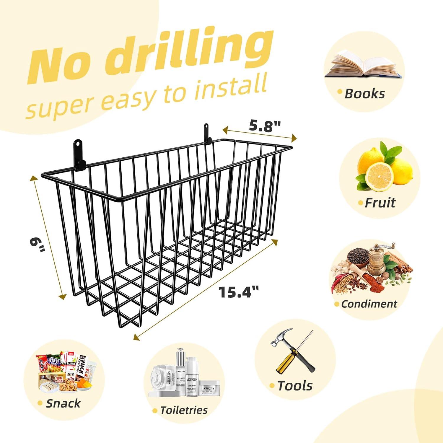 Cesta de Alambre Montada en la Pared Simple Trending 6 Pzas