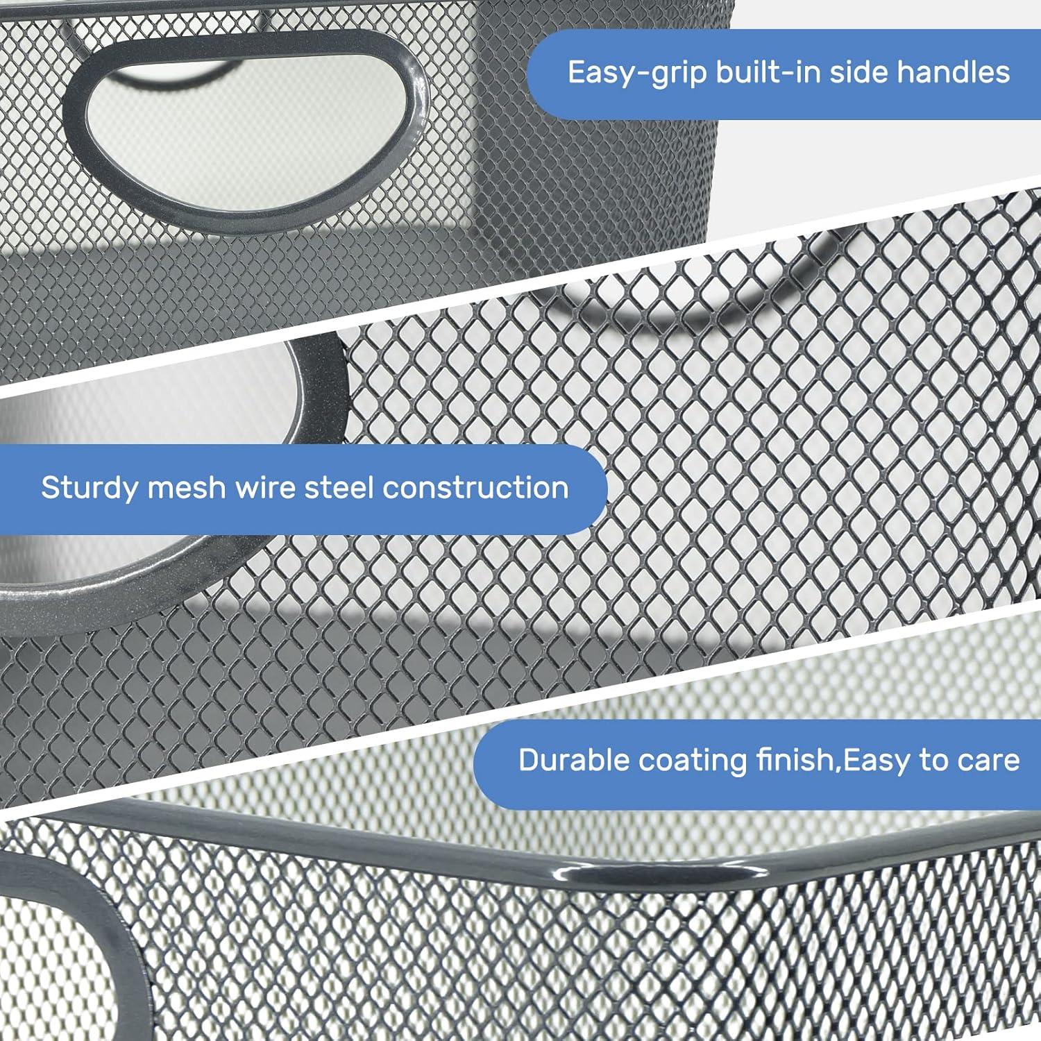 Cestas de Almacenamiento de Alambre NeuDeco - Paquete de 6