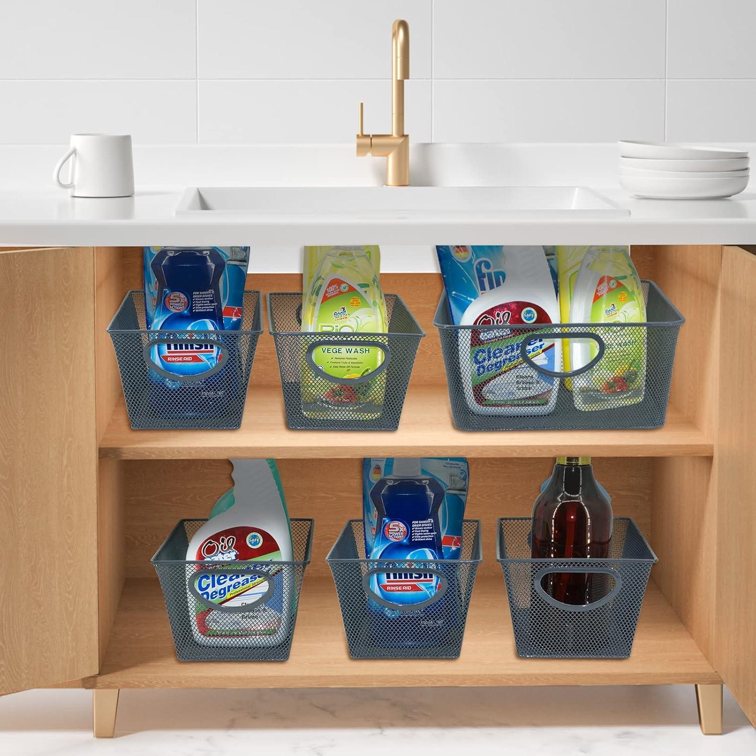 Cestas de Almacenamiento de Alambre NeuDeco - Paquete de 6